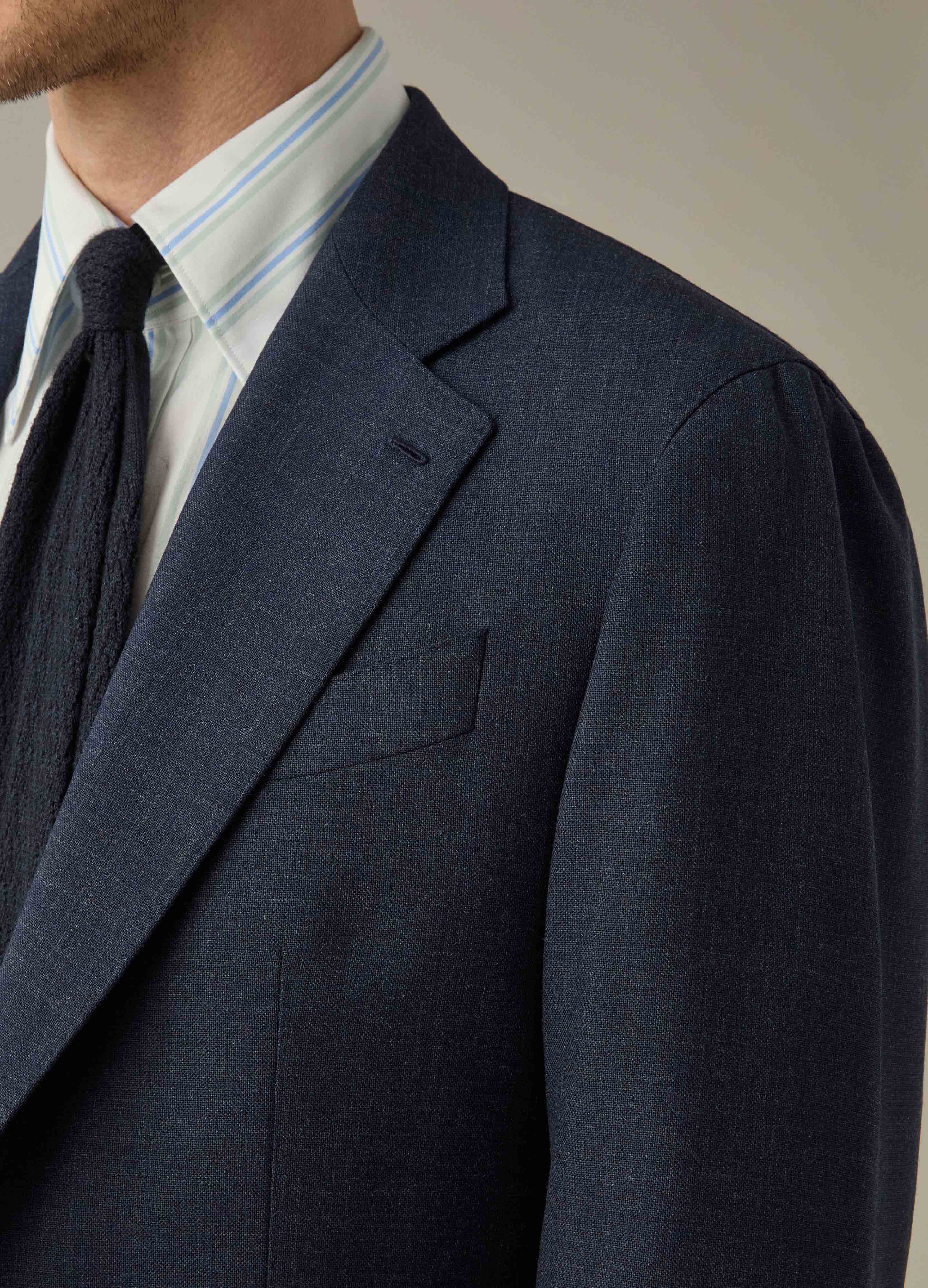 Don High Twist Suit Jacket - Air Force - Image 3