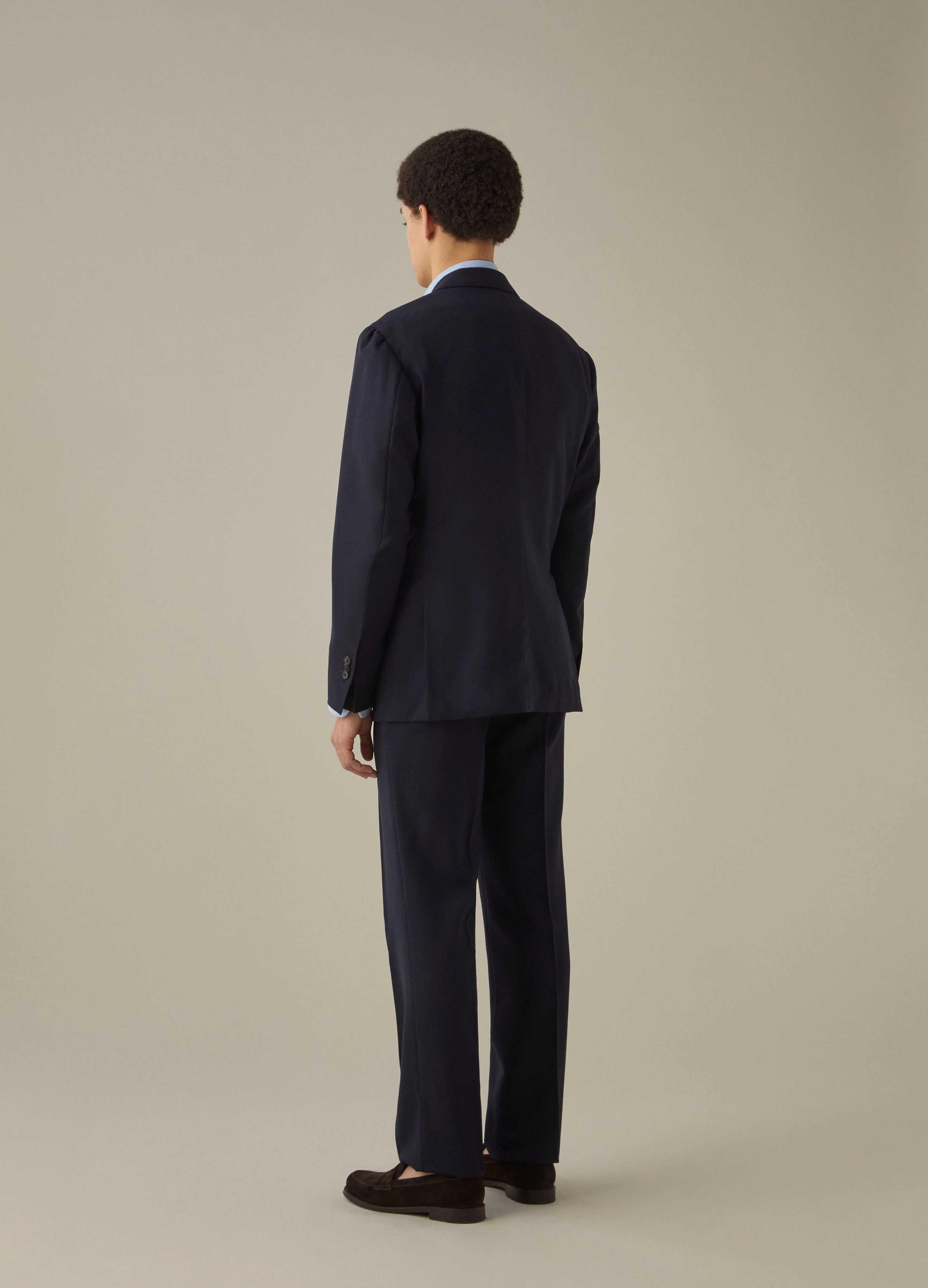 Don High Twist Suit Jacket - Navy - Image 3