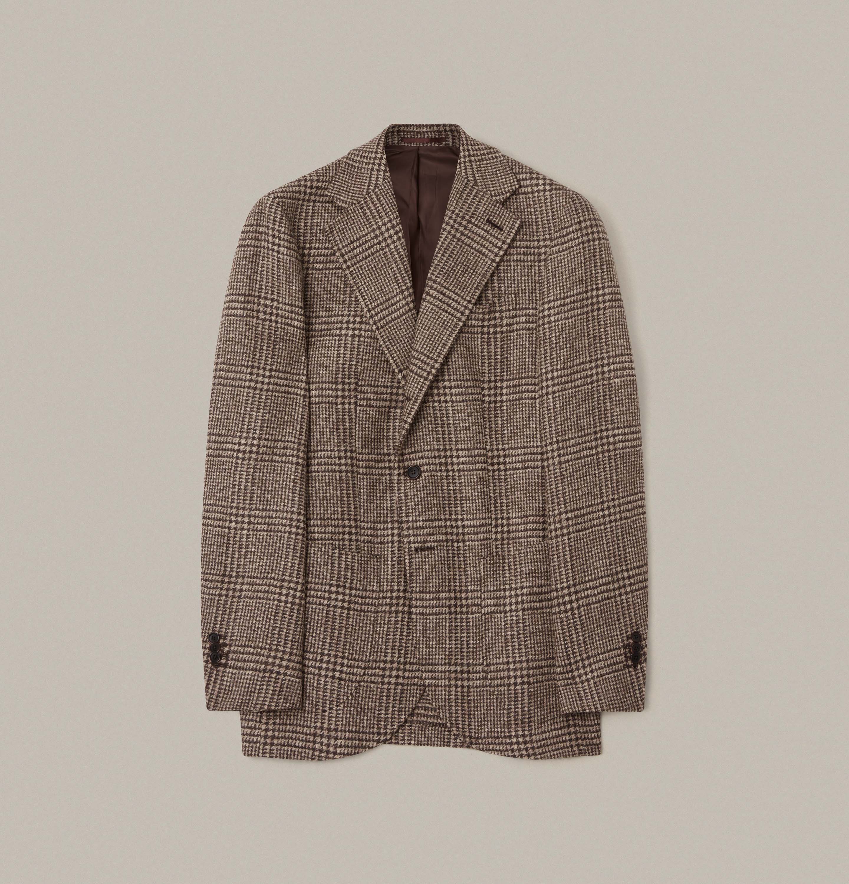 Dan Sport Tweed Blazer - Brown/Oat Glencheck - Image 3