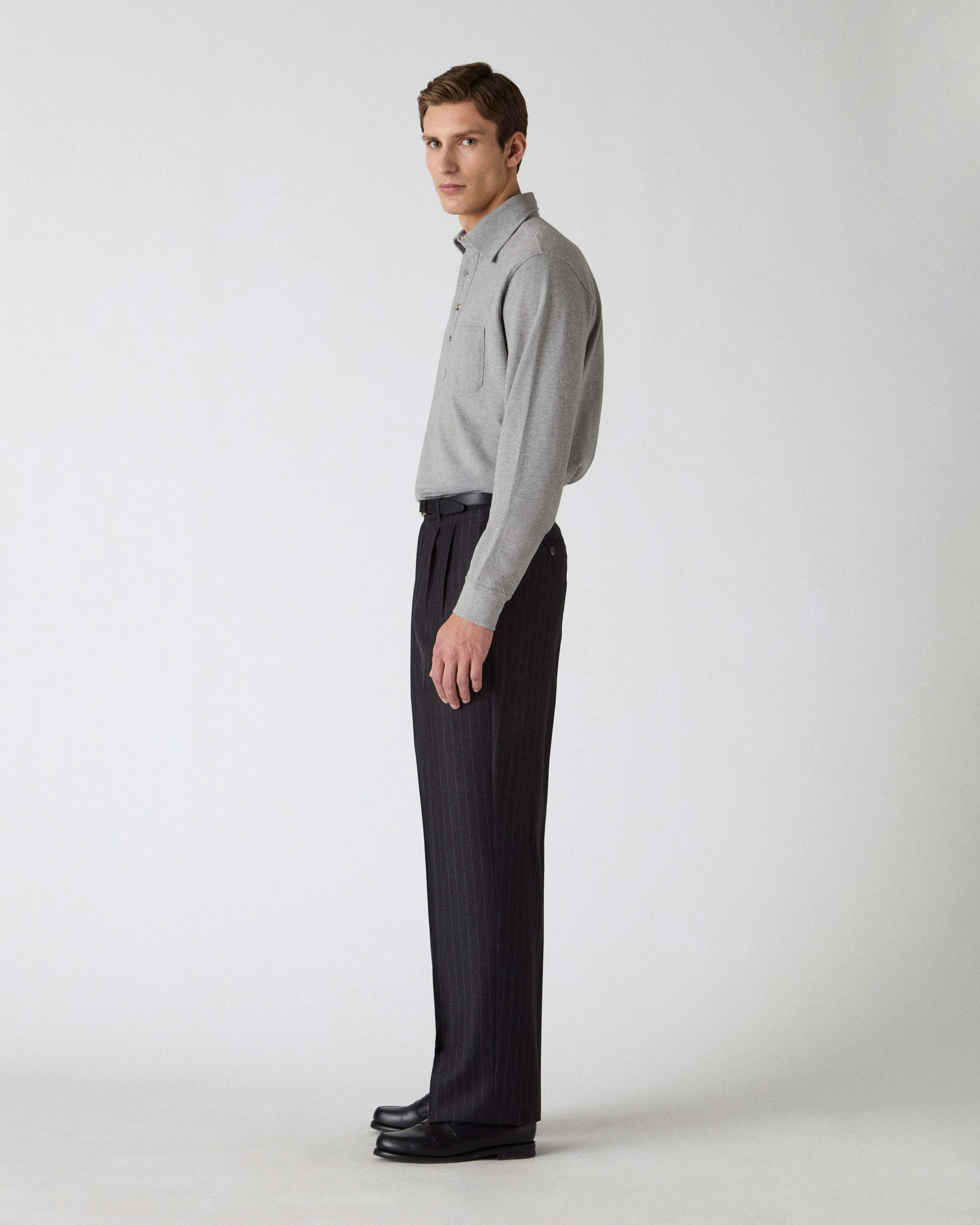 Dante Chalk Stripe Suit - Grey - Image 6