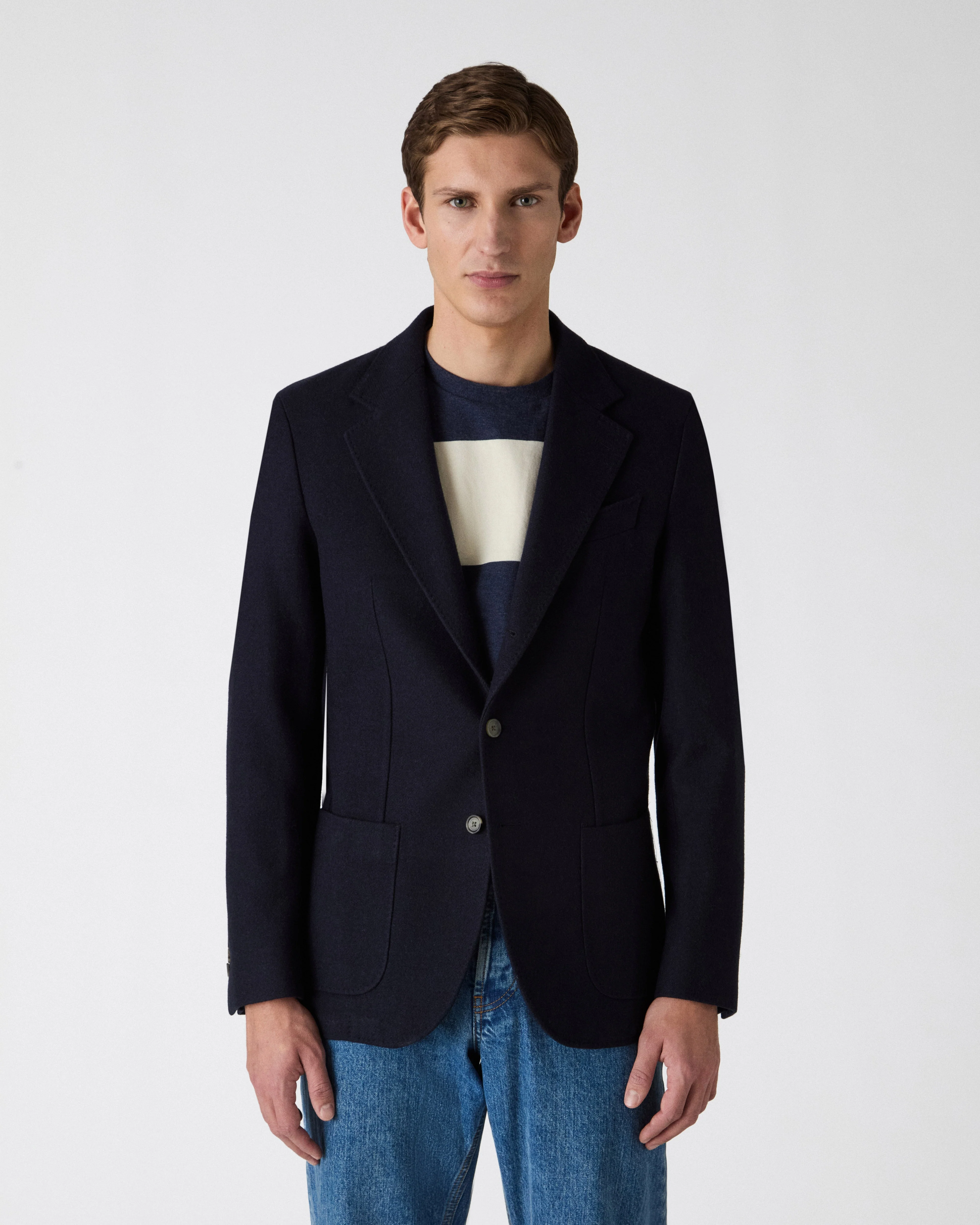 Dante Unlined Tweed Jacket - Blue - Image 3