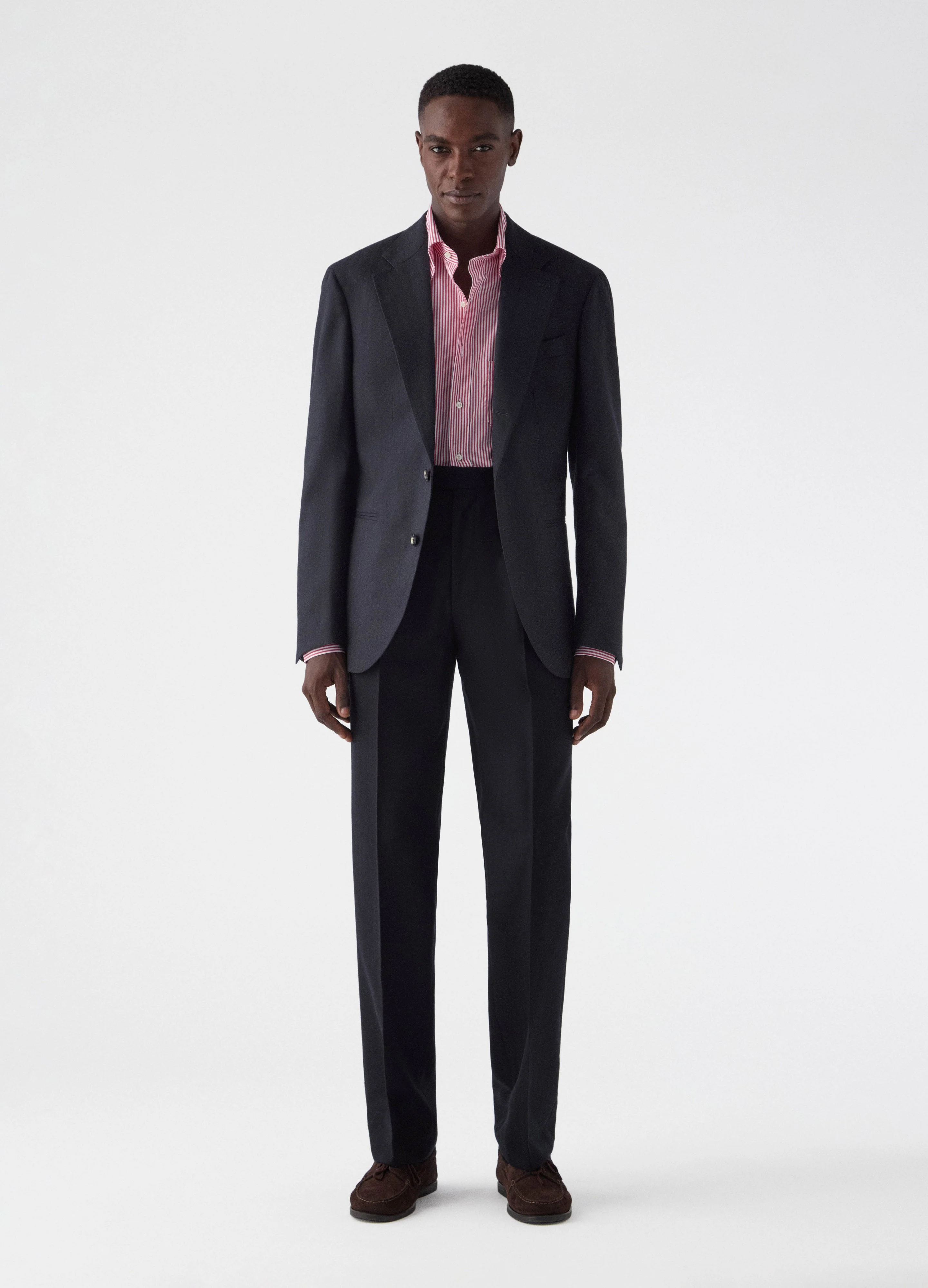 Don Herringbone Suit Jacket - Navy - Image 3