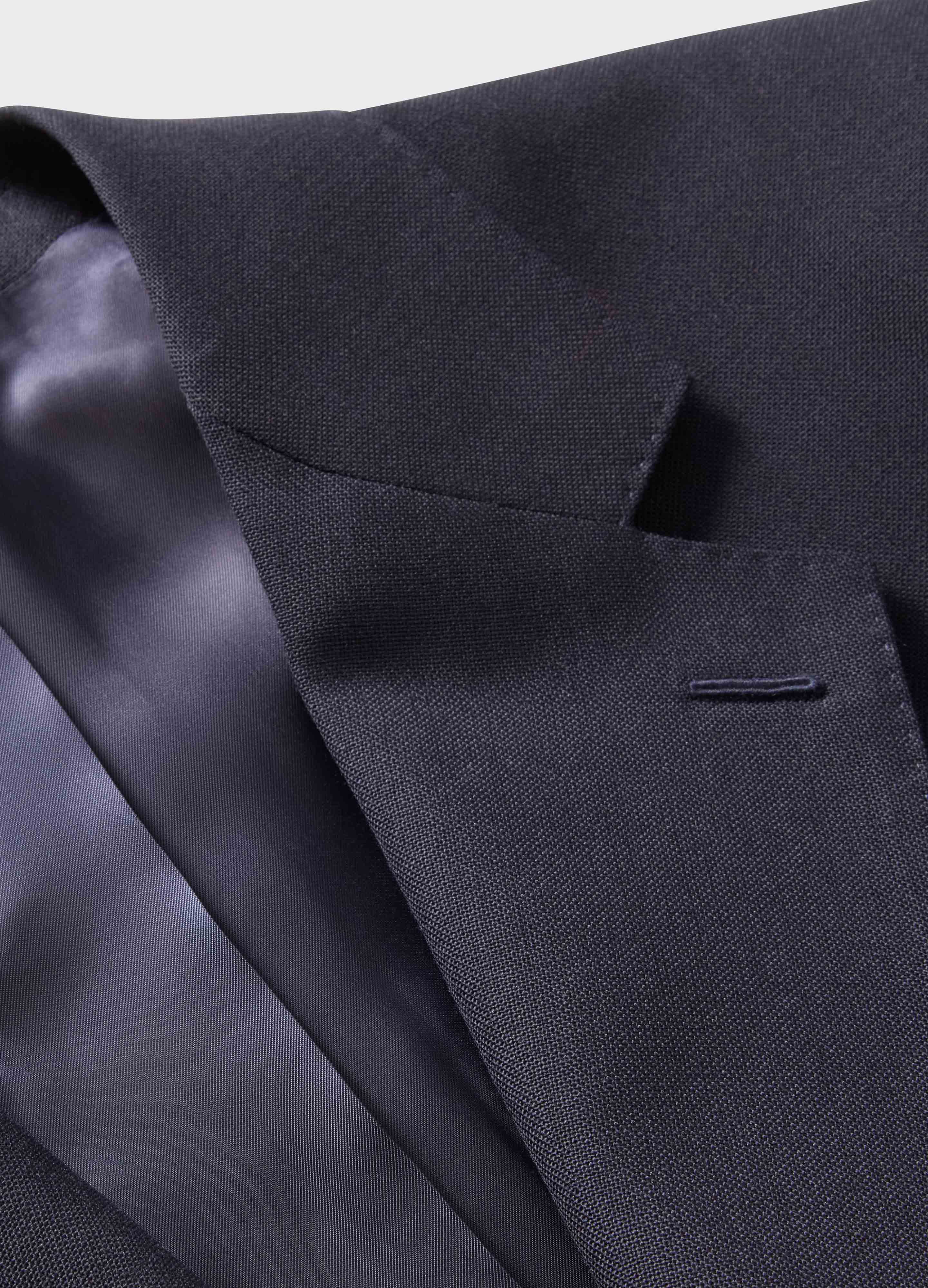 Don High Twist Suit Jacket - Navy - Image 10
