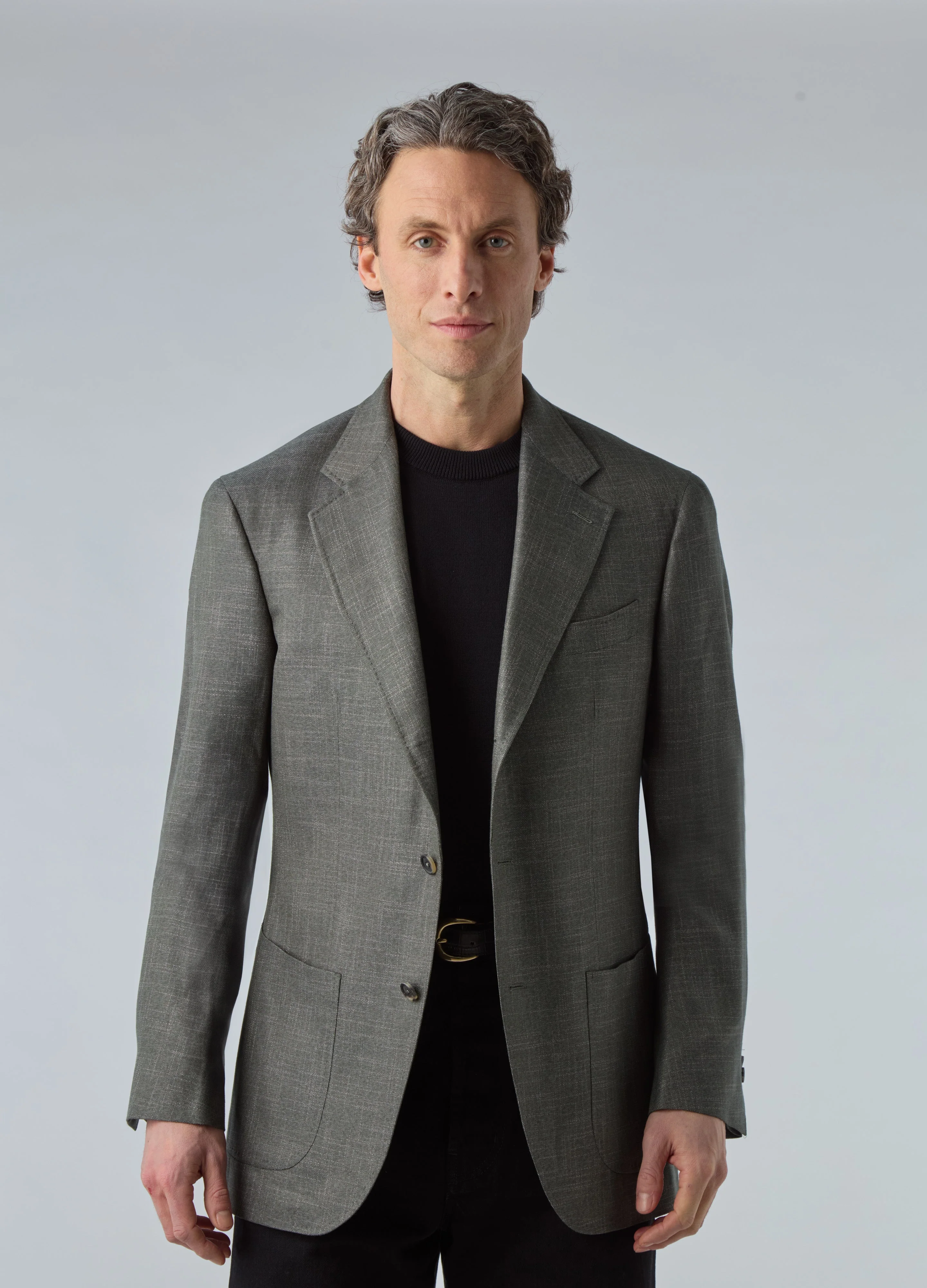 Don Sport Bamboo Hopsack Jacket - Moss Green