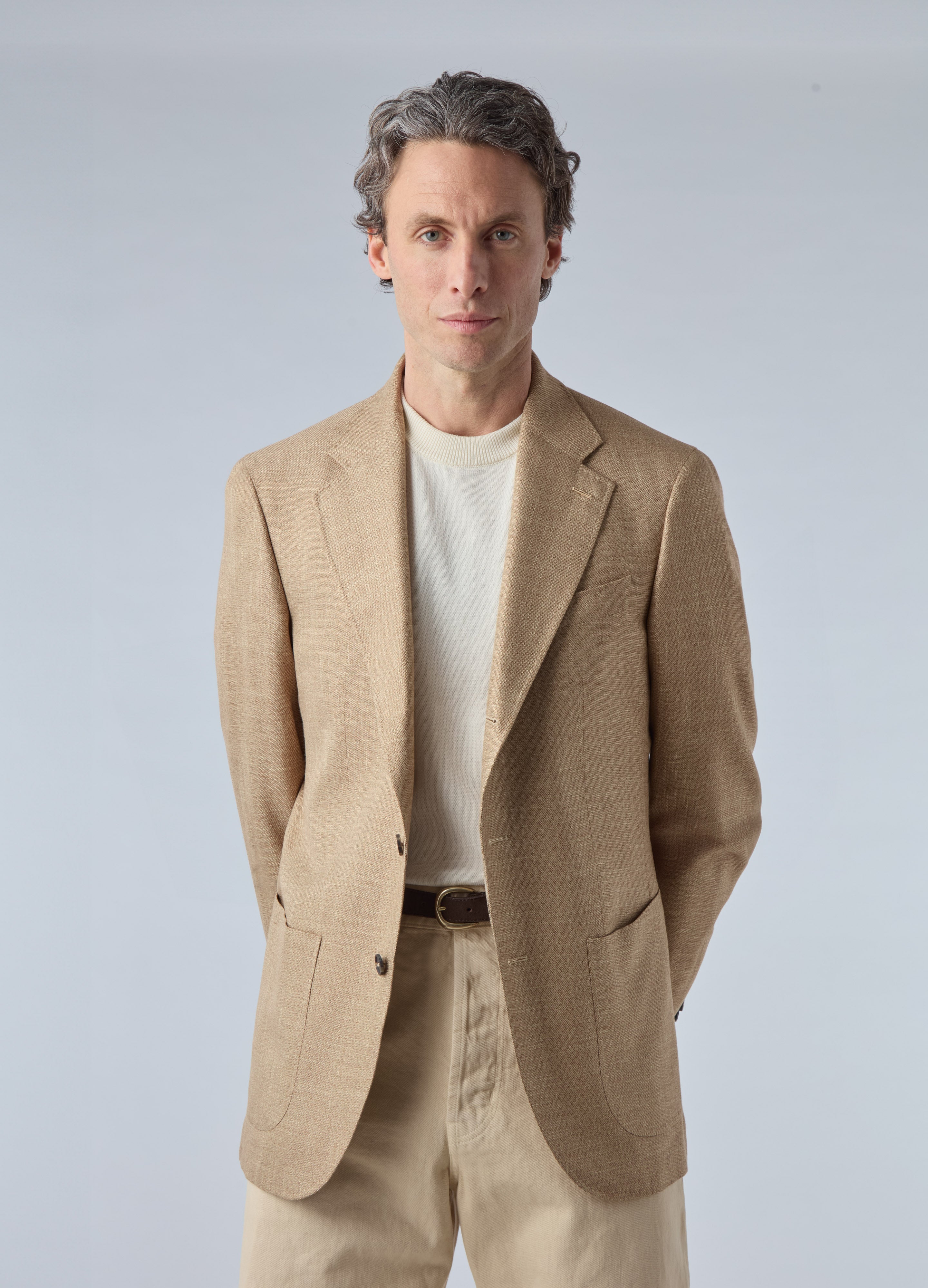 Don Sport Bamboo Hopsack Jacket - Sand