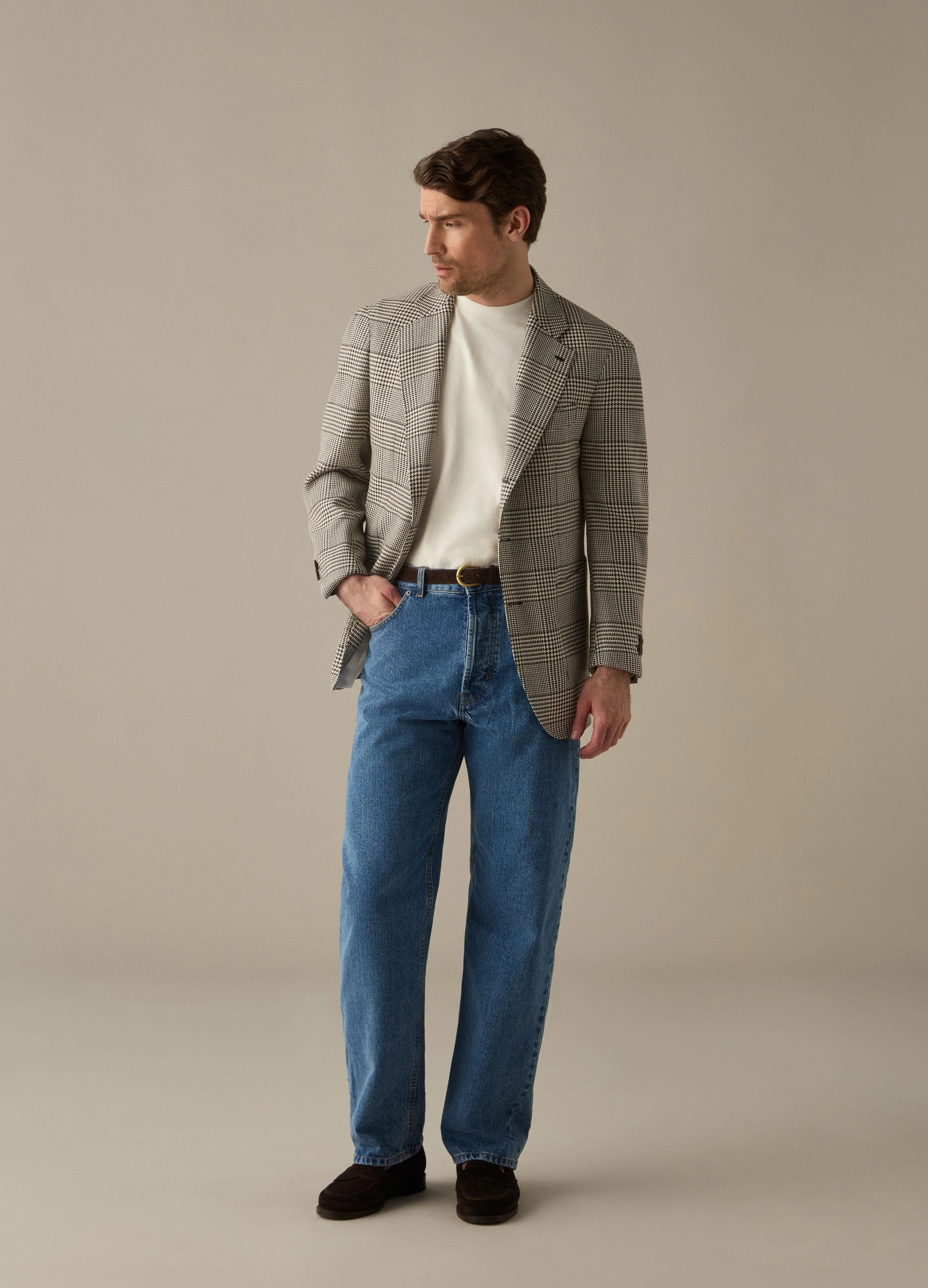 Don Sport Glencheck Jacket - Chocolate/Cream