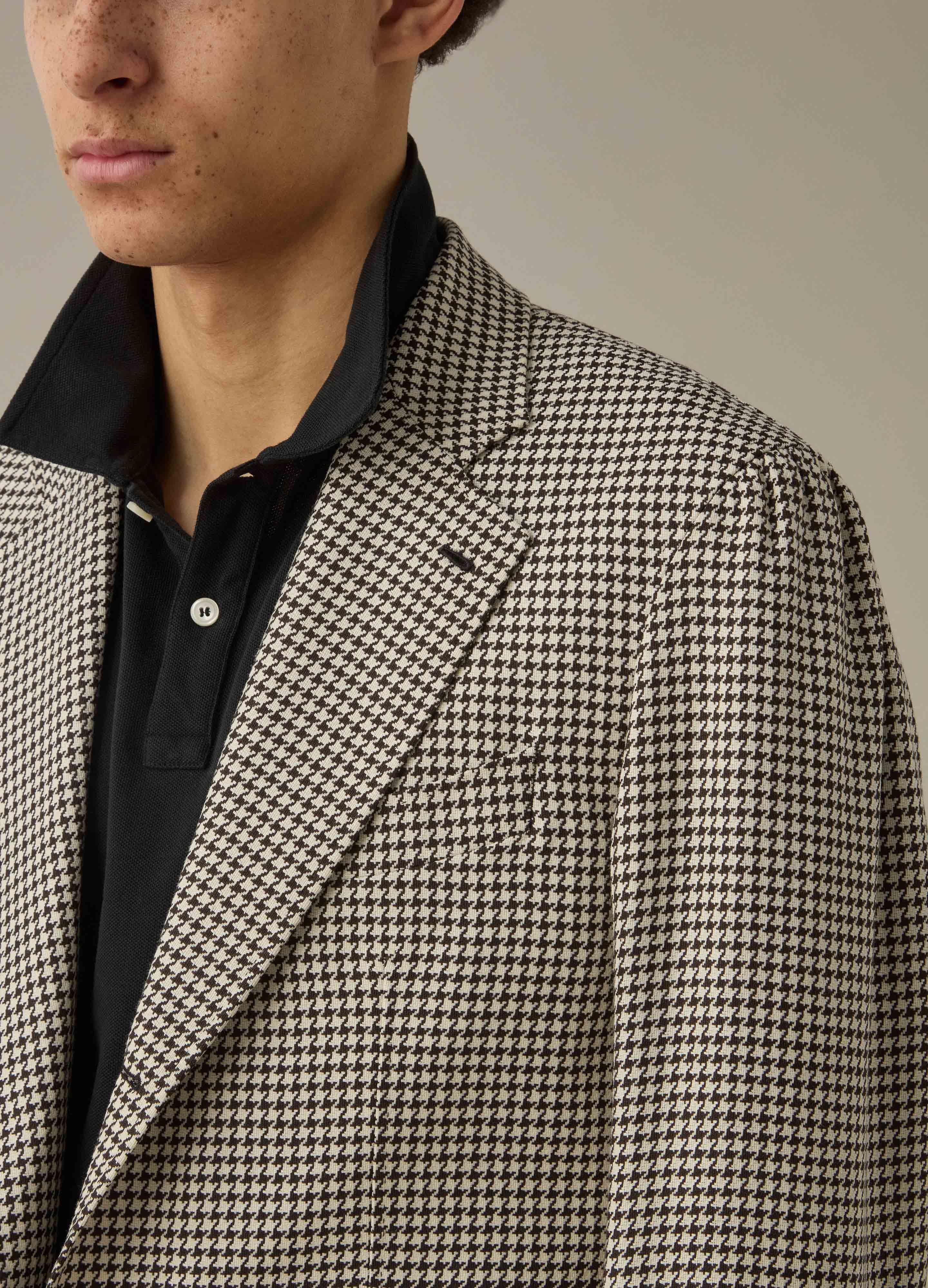 Don Sport Pepita Jacket - Chocolate/Cream - Image 2