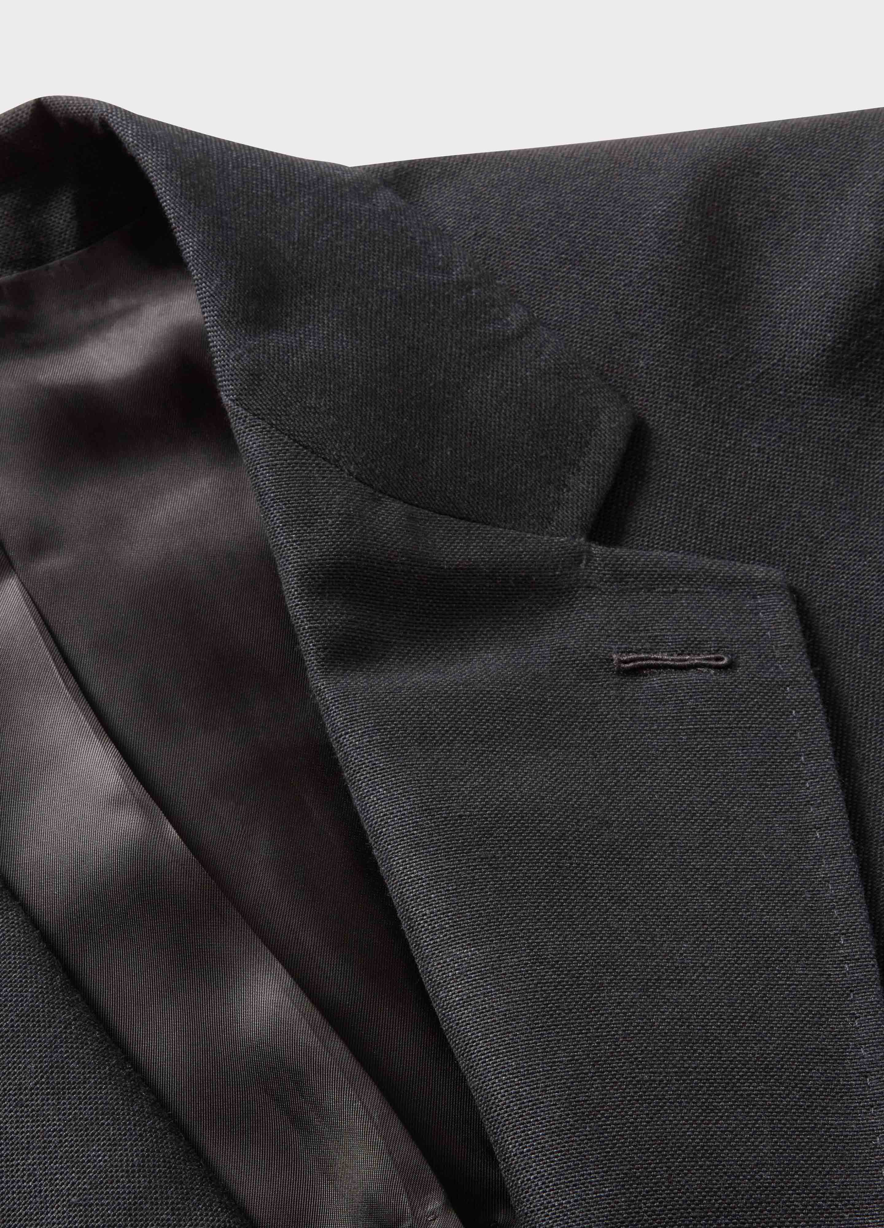 Don Sport Wool/Linen Suit Jacket - Black - Image 10