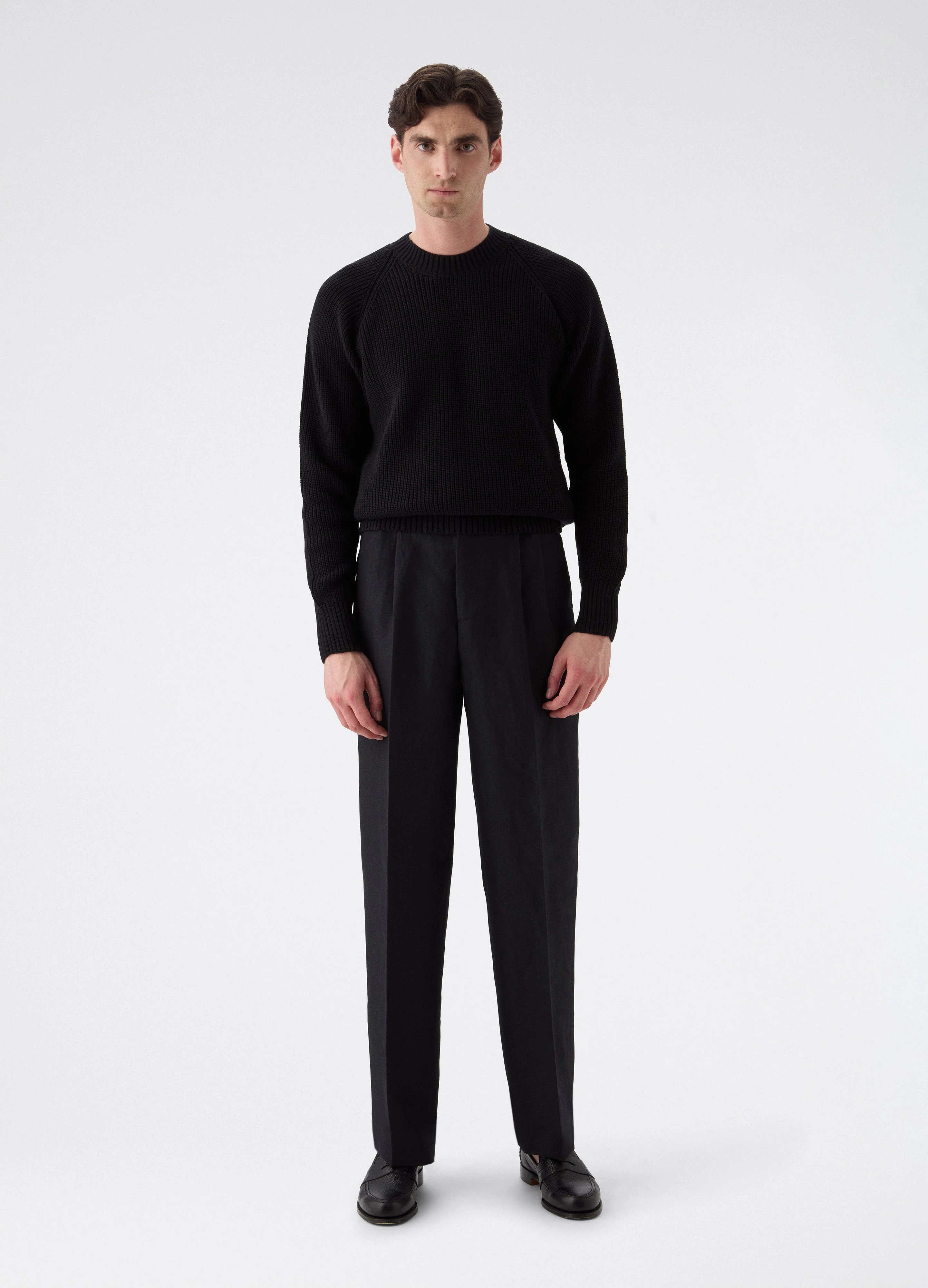Don Sport Wool/Linen Suit Jacket - Black - Image 5