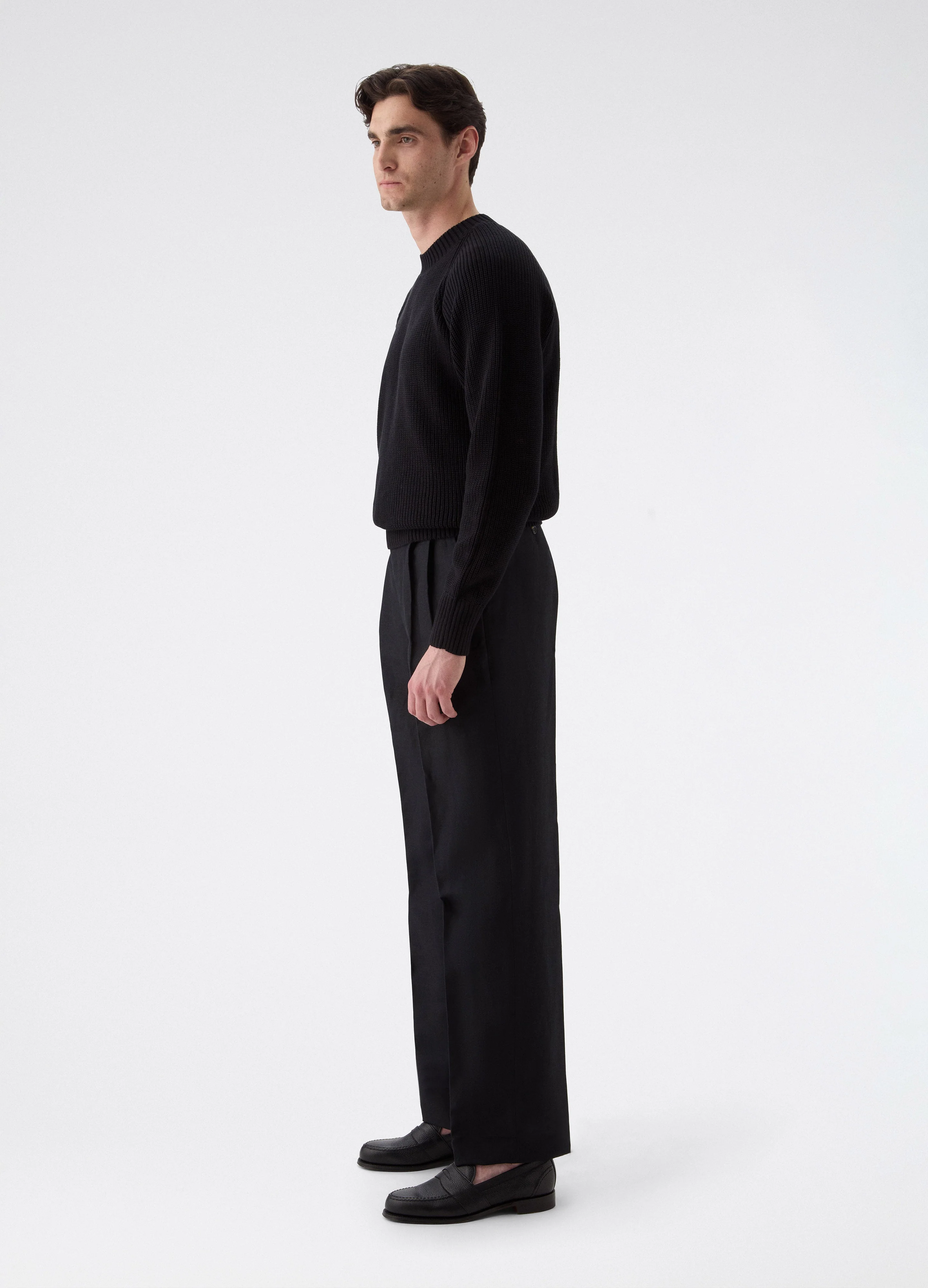 Don Sport Wool/Linen Suit Jacket - Black - Image 6