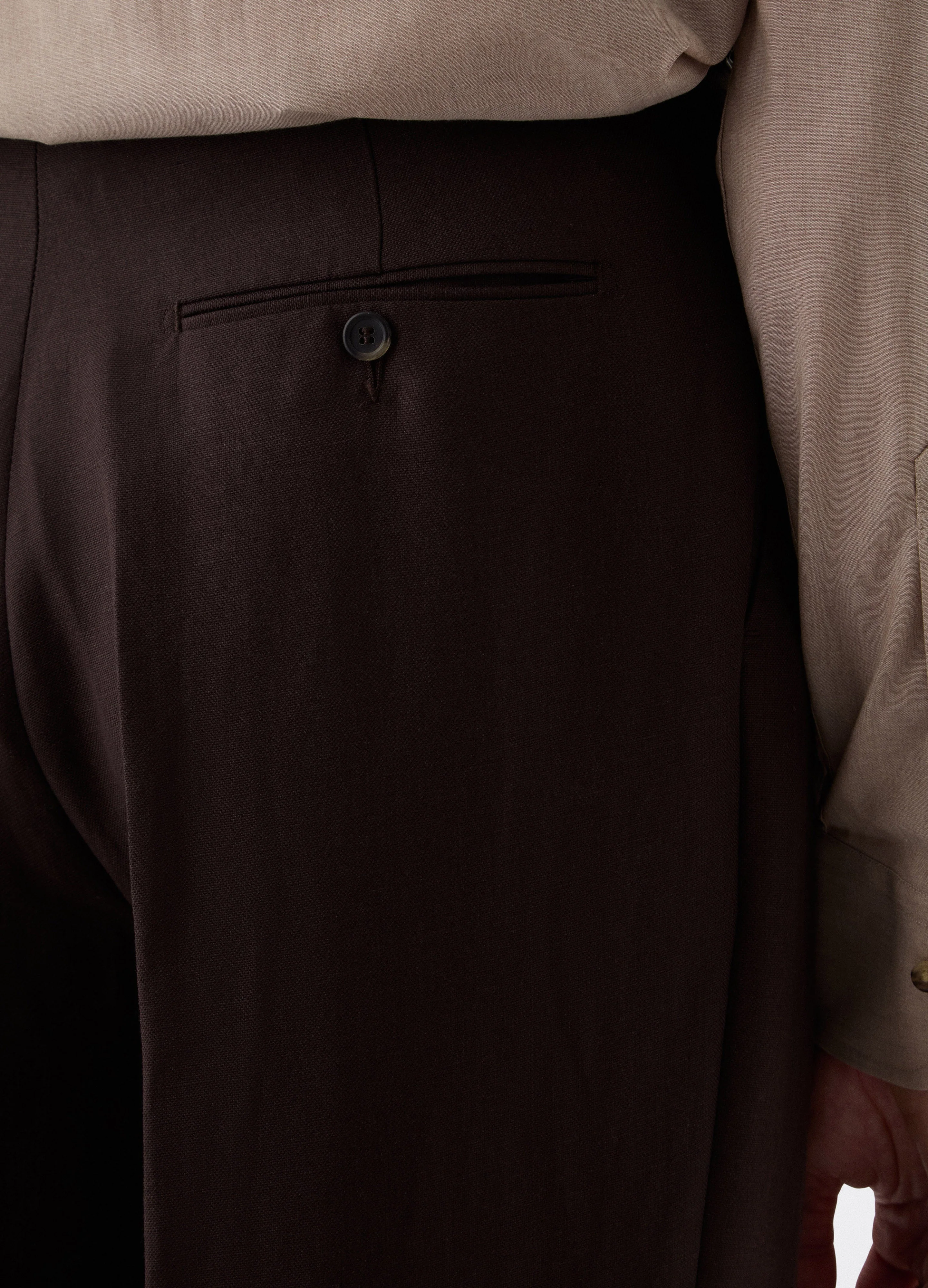 Don Sport Wool/Linen Suit Jacket - Brown - Image 8