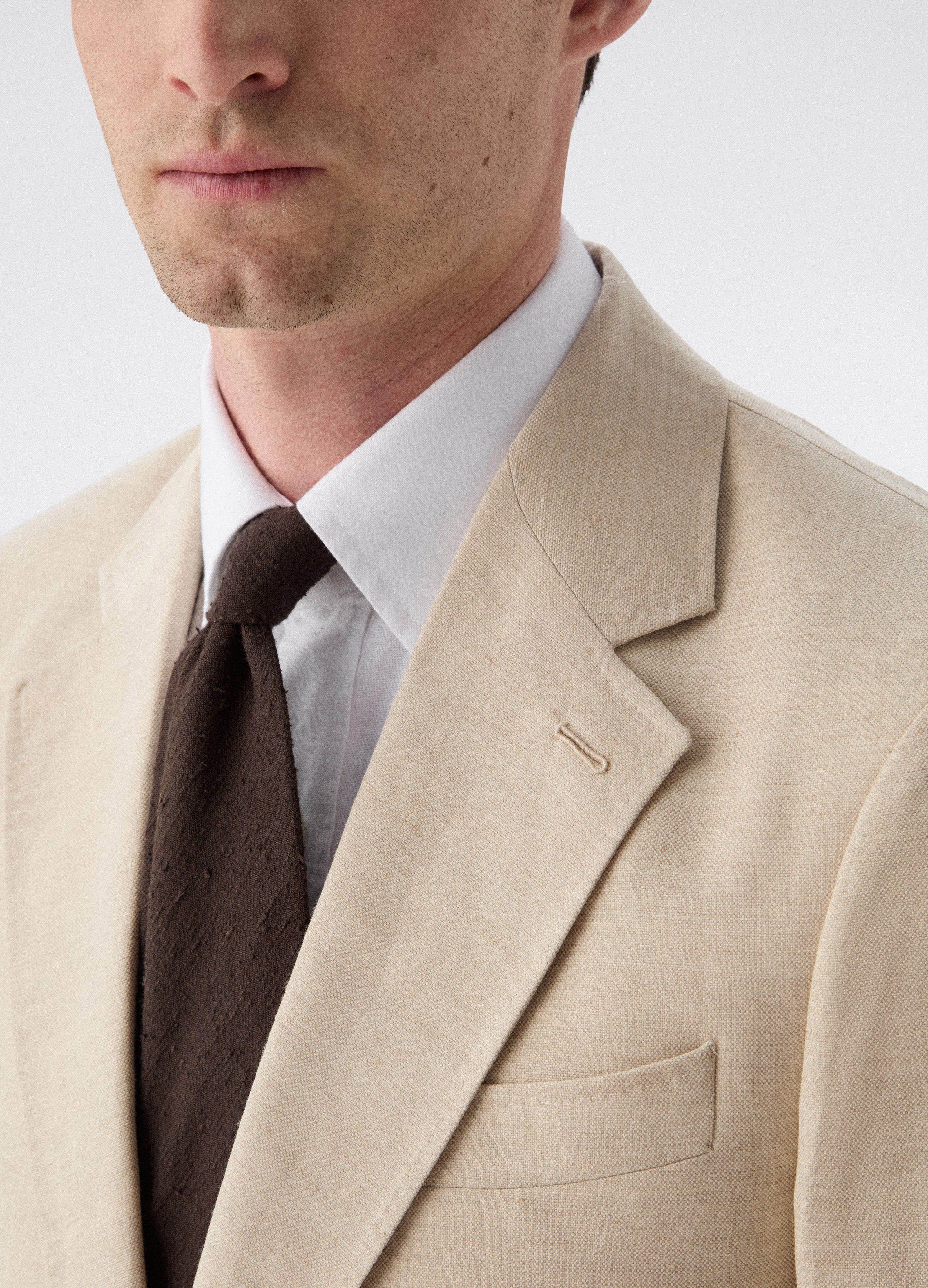 Don Sport Wool/Linen Suit Jacket - Sand - Image 2