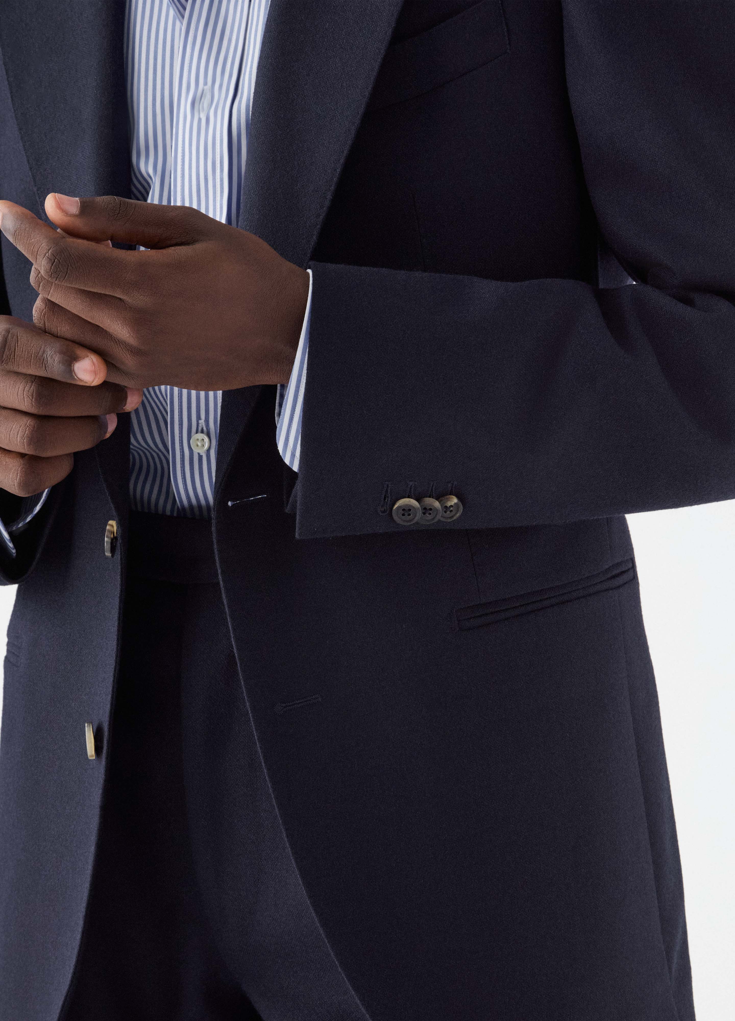 Don Winter High Twist Suit Jacket - Navy - Image 3