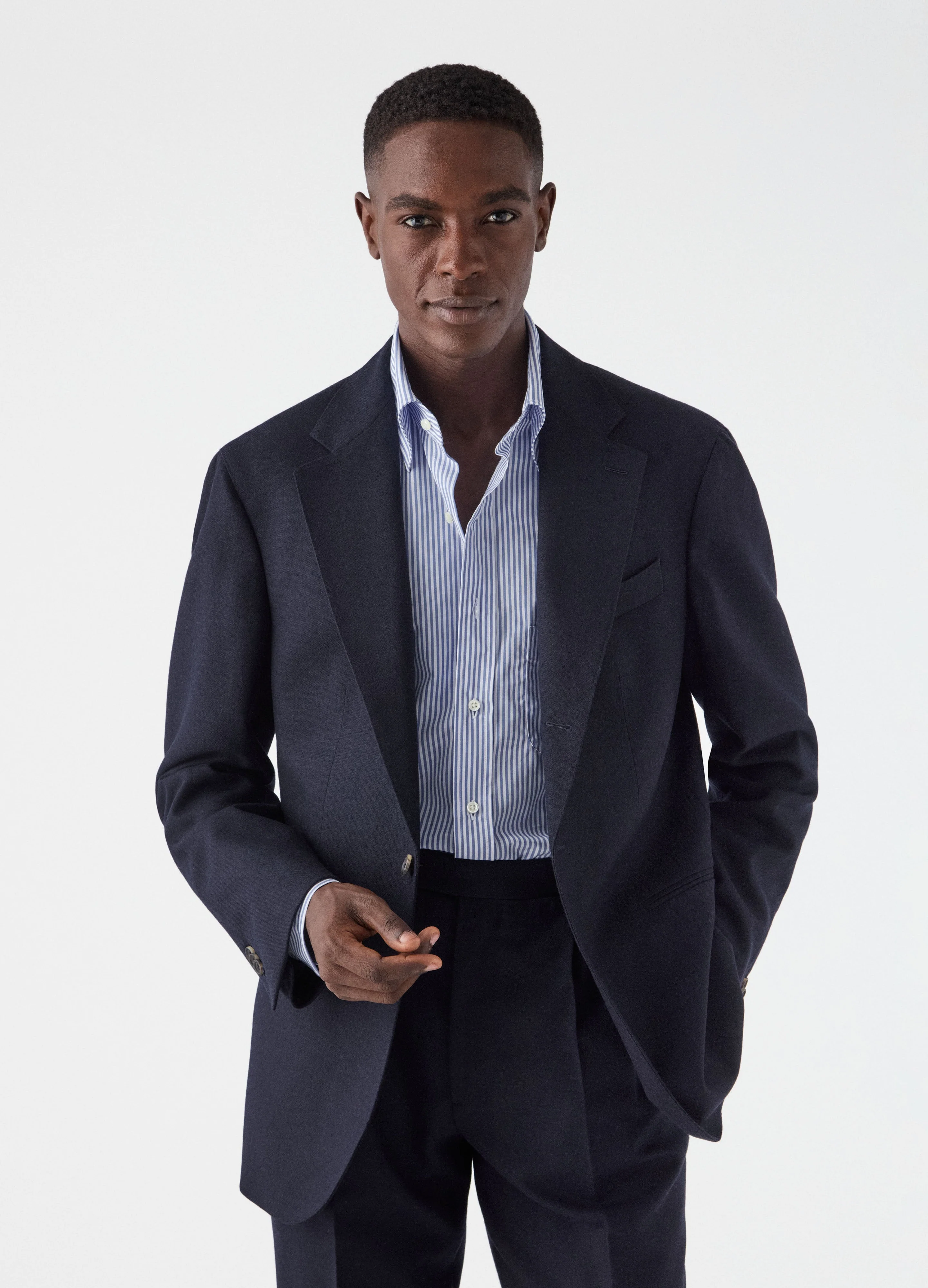 Don Winter High Twist Suit Jacket - Navy - Image 5