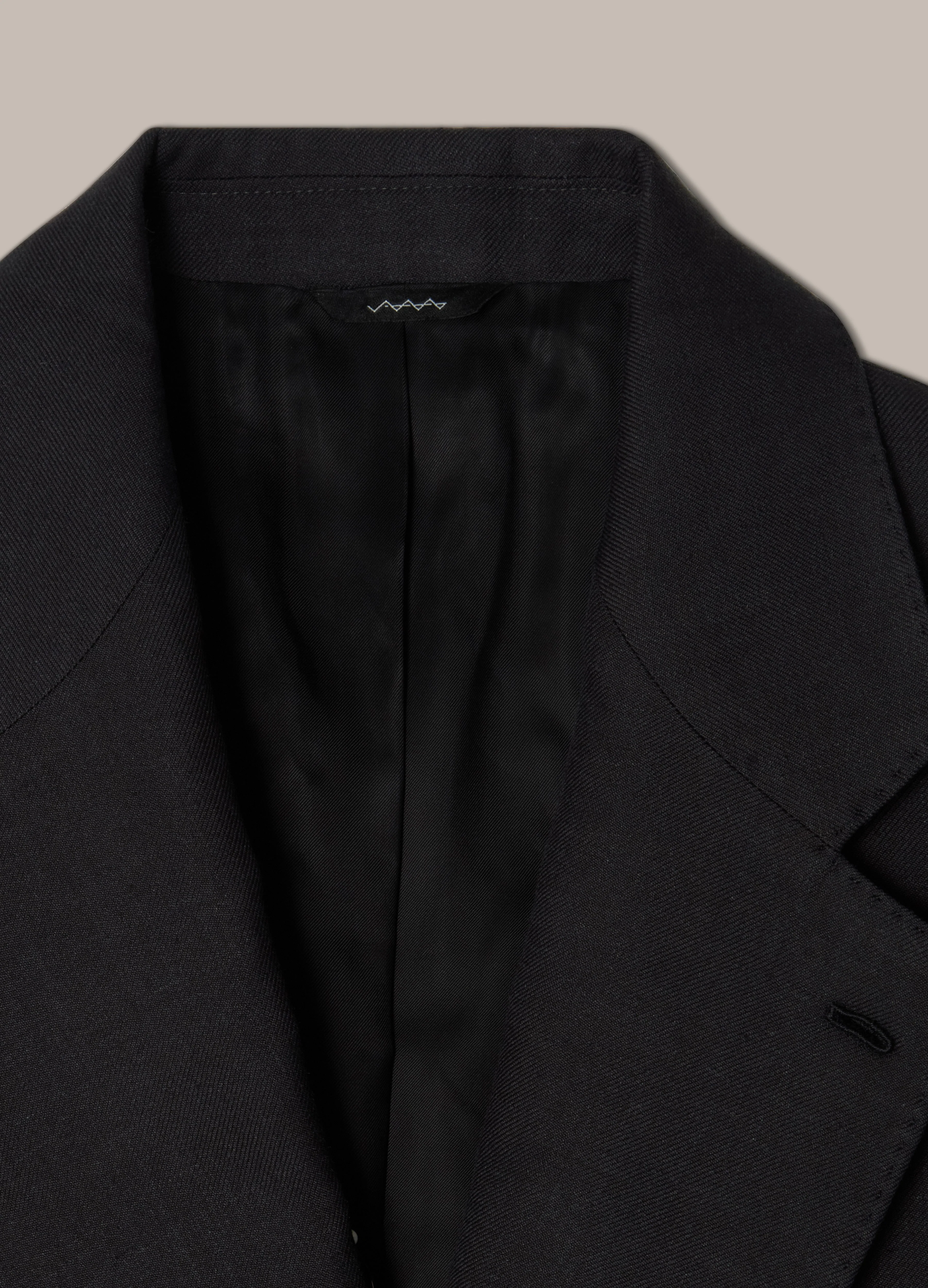 Don Wool/Silk/Linen Suit - Black - Image 2