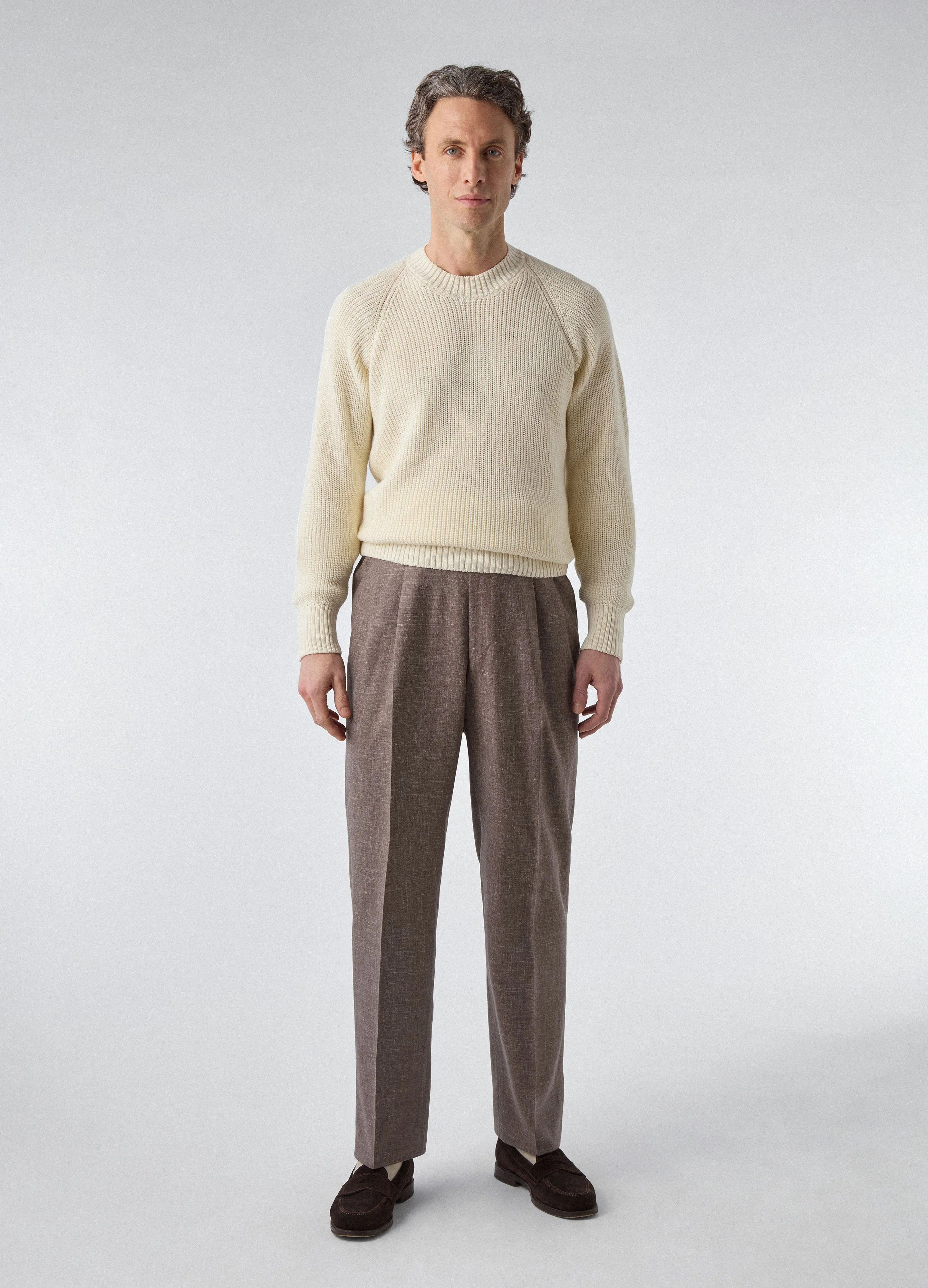 Don Wool/Silk/Linen Suit - Taupe - Image 5