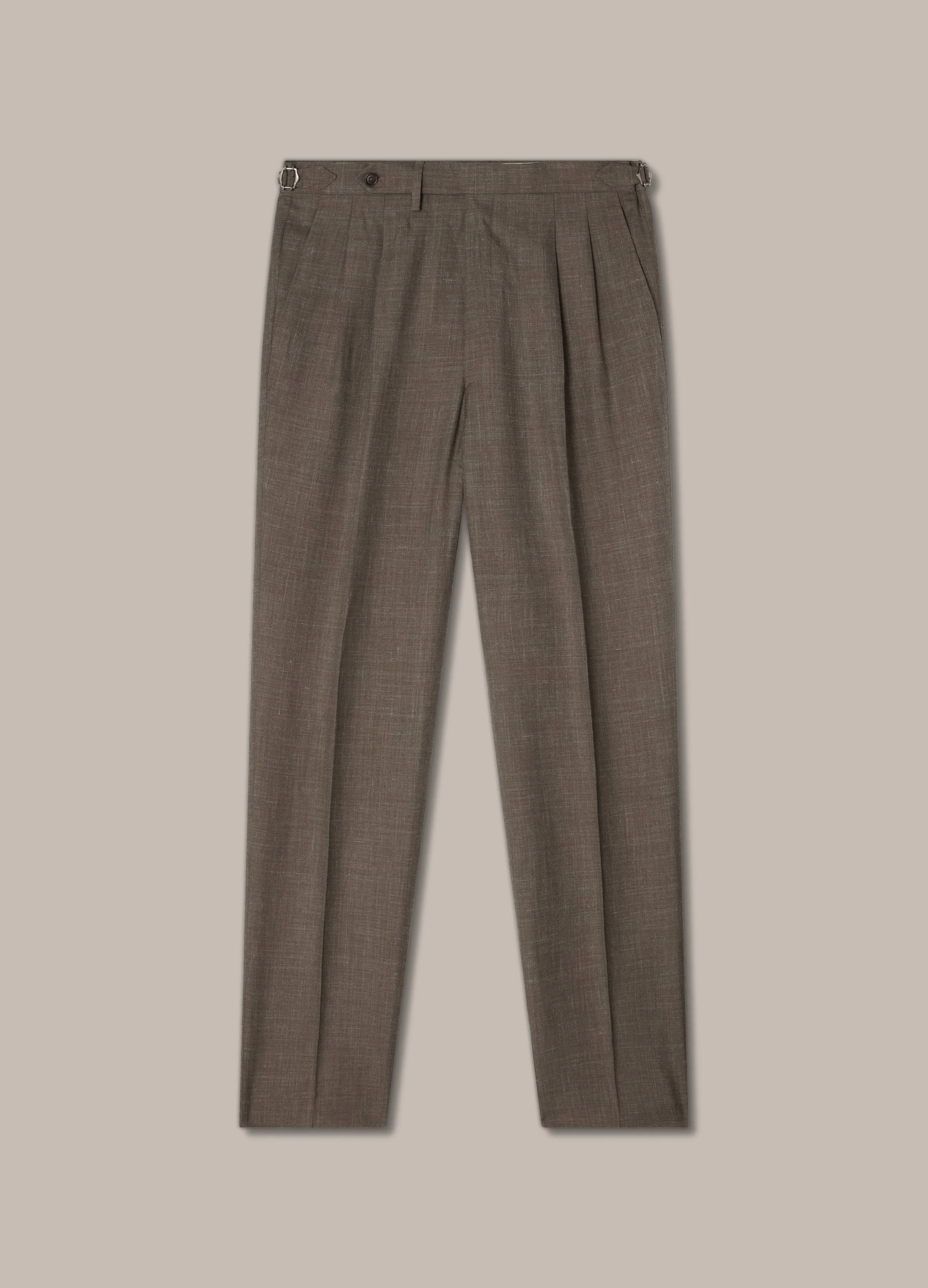 Don Wool/Silk/Linen Suit - Taupe - Image 3