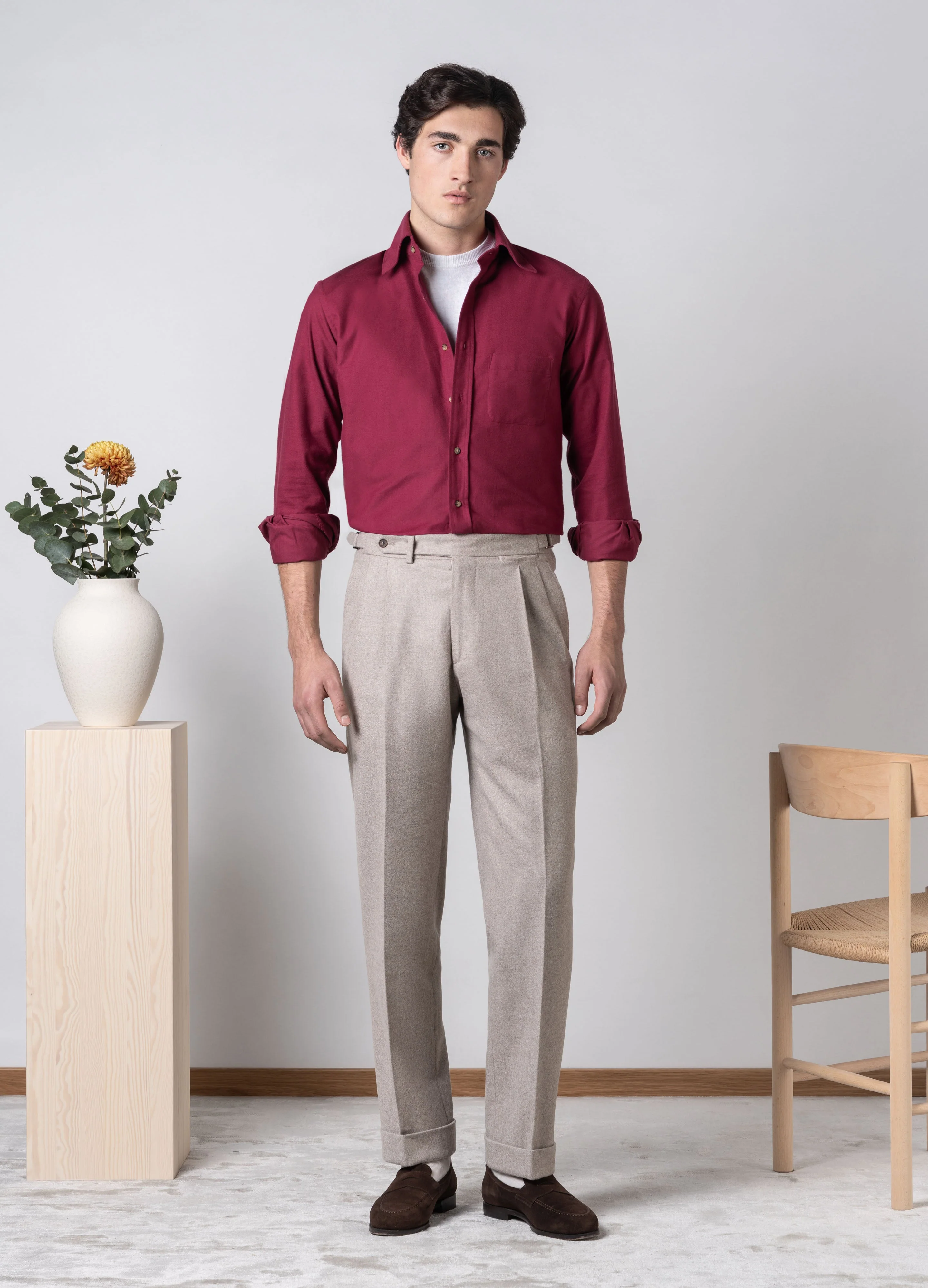 Fabian Turndown Collar Shirt - Red - Image 2