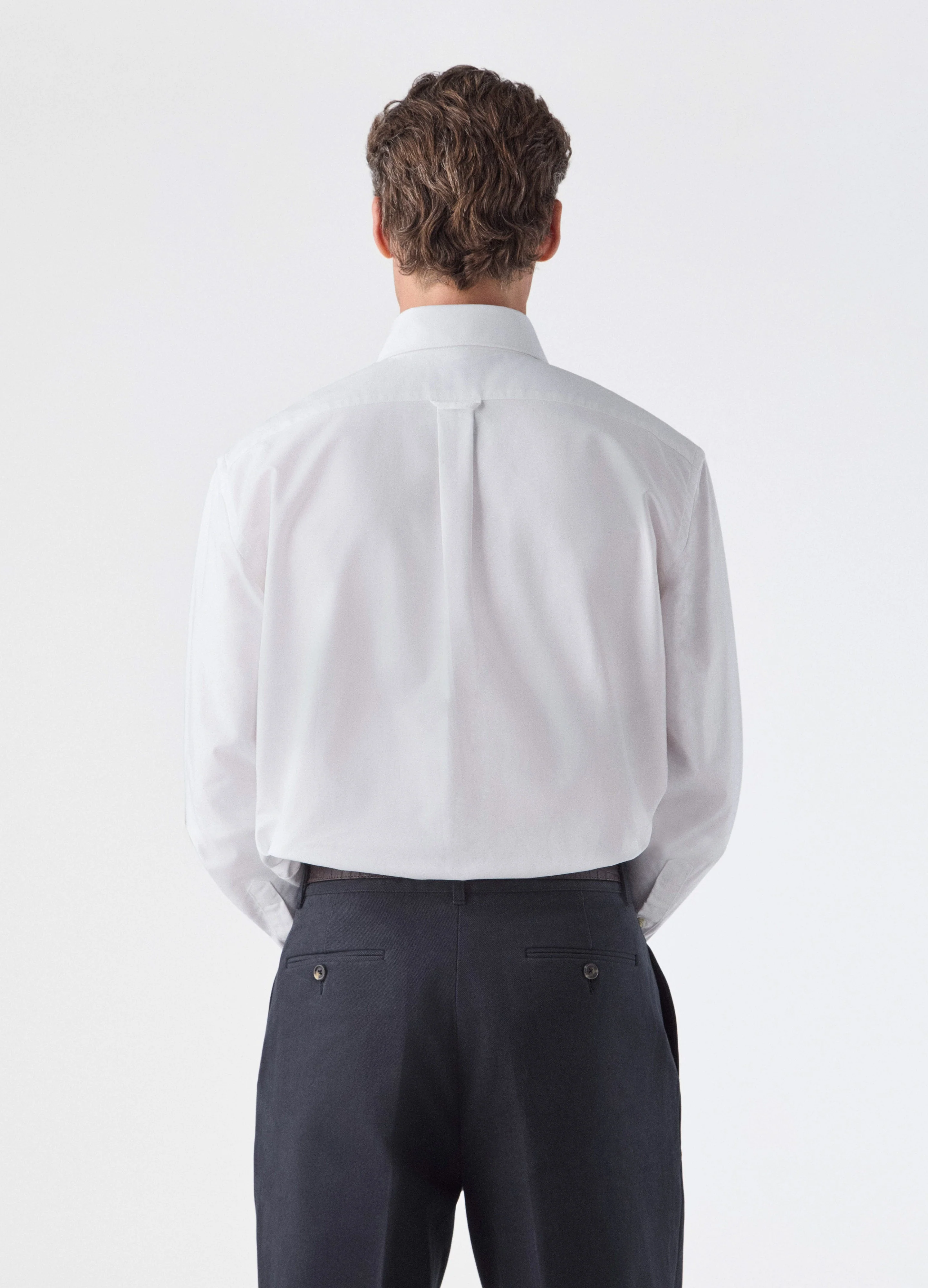 Fabian Oxford Turndown Collar Shirt - White - Image 3