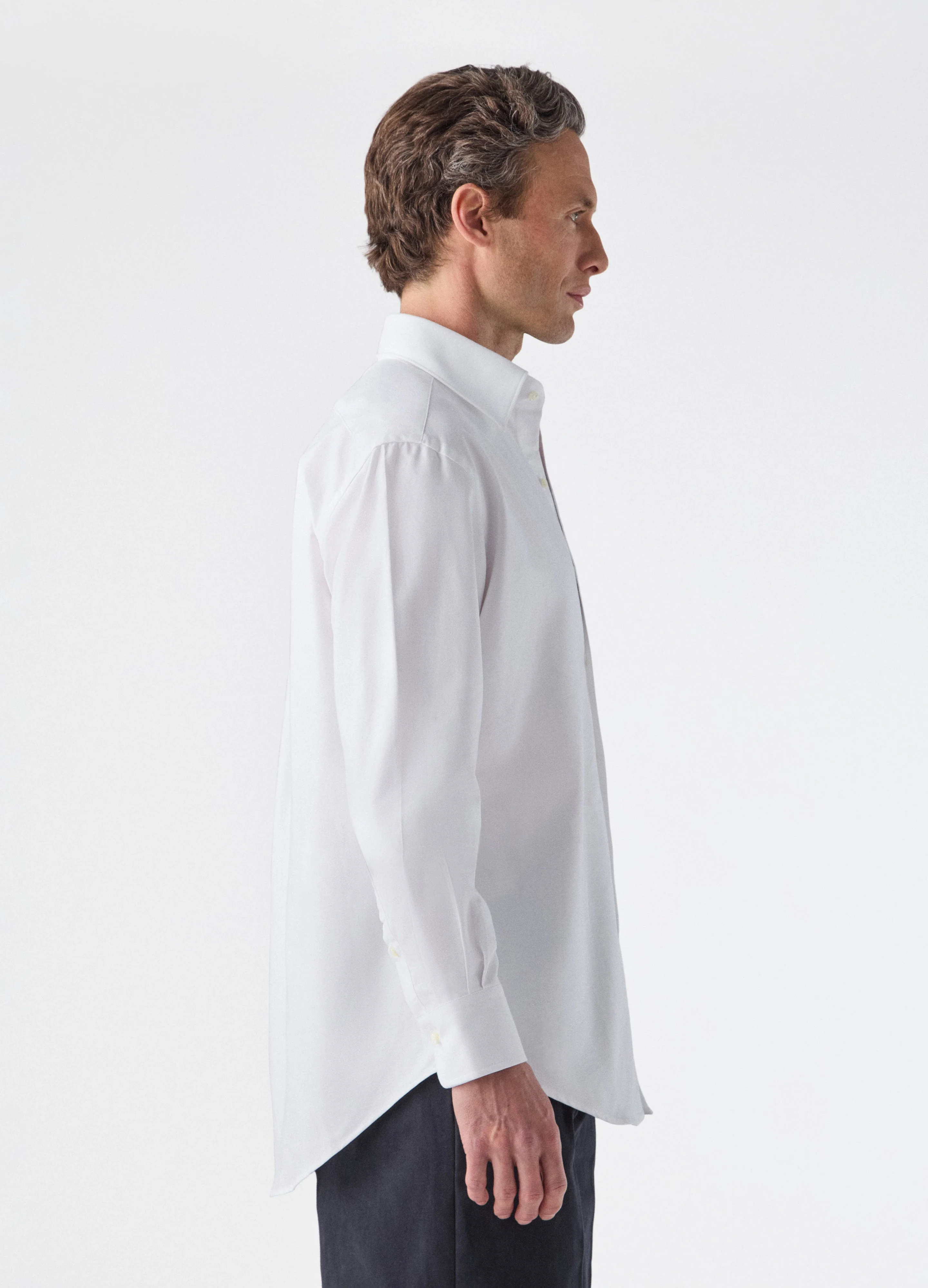 Fabian Oxford Turndown Collar Shirt - White - Image 5