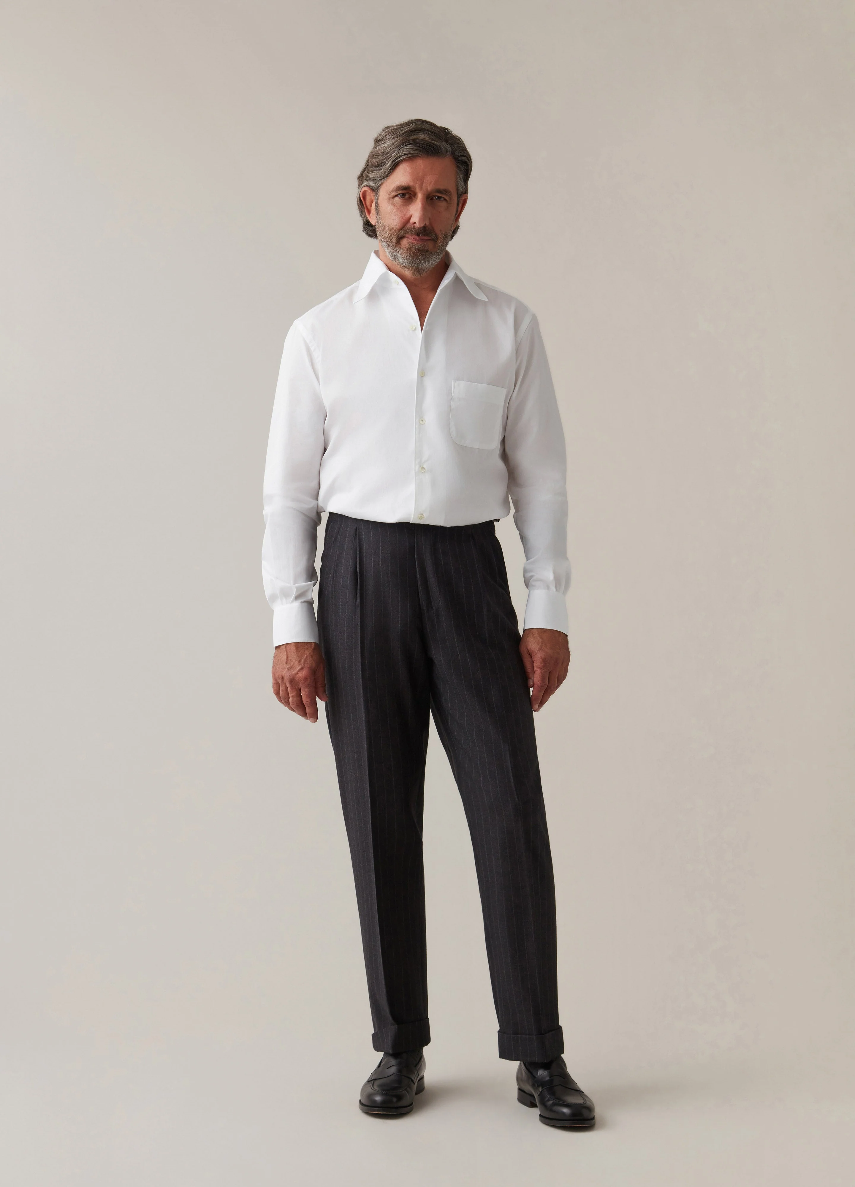 Fabiano One Piece Collar Shirt - White
