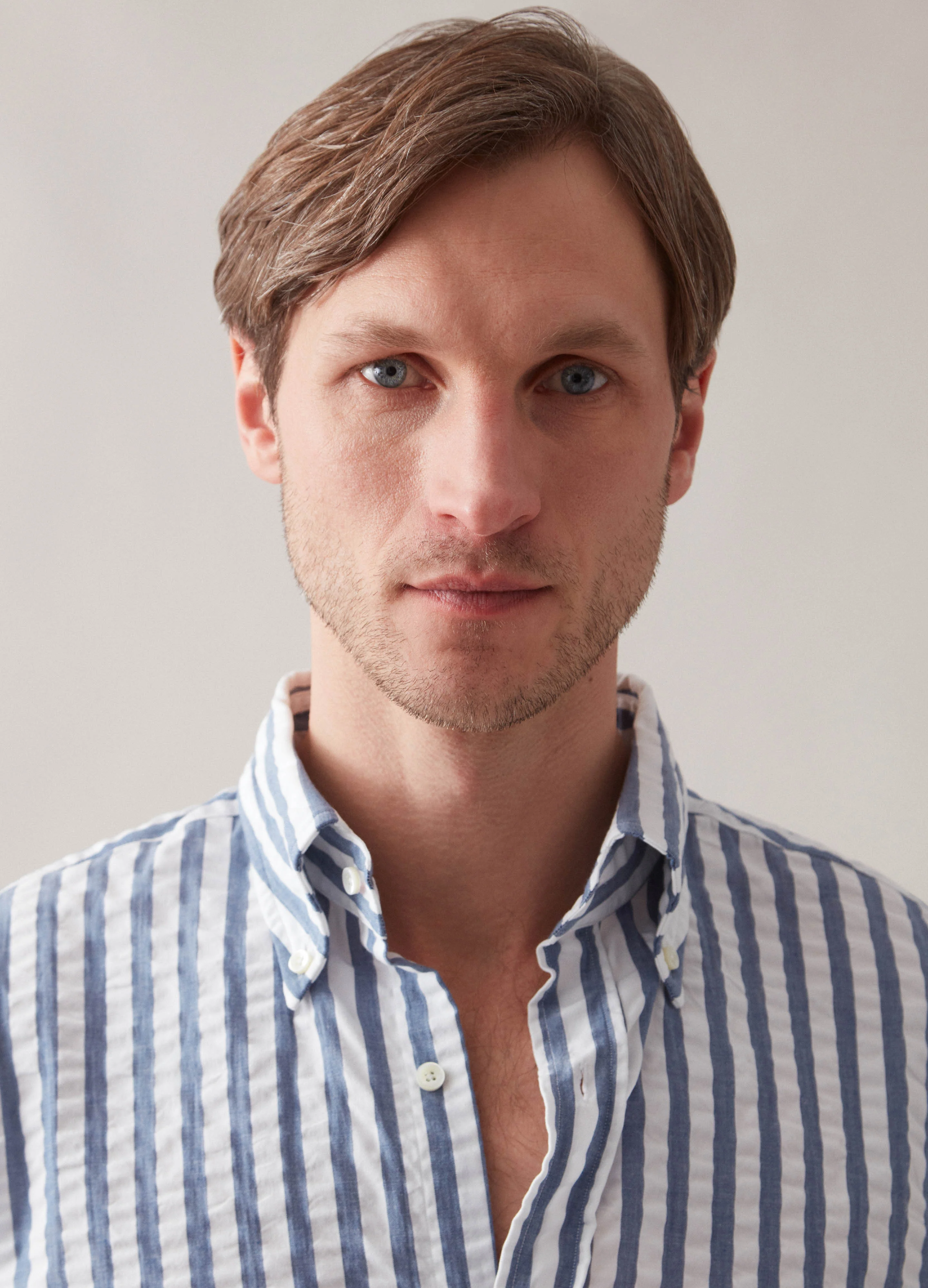 Ferdinand Button Down Shirt - White/Blue - Image 2