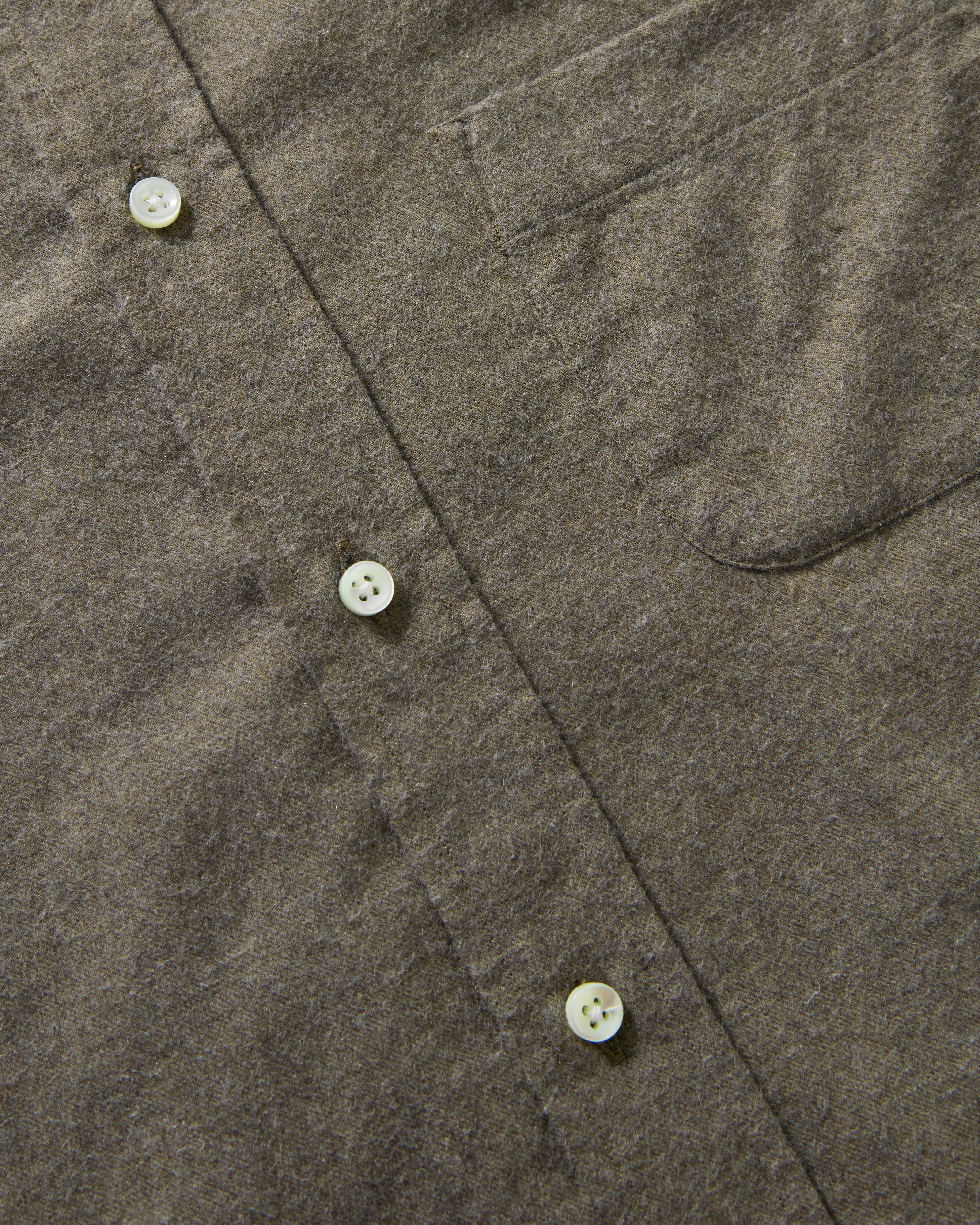 Ferdinand Cotton/Cashmere Button Down Shirt - Moss Green - Image 5