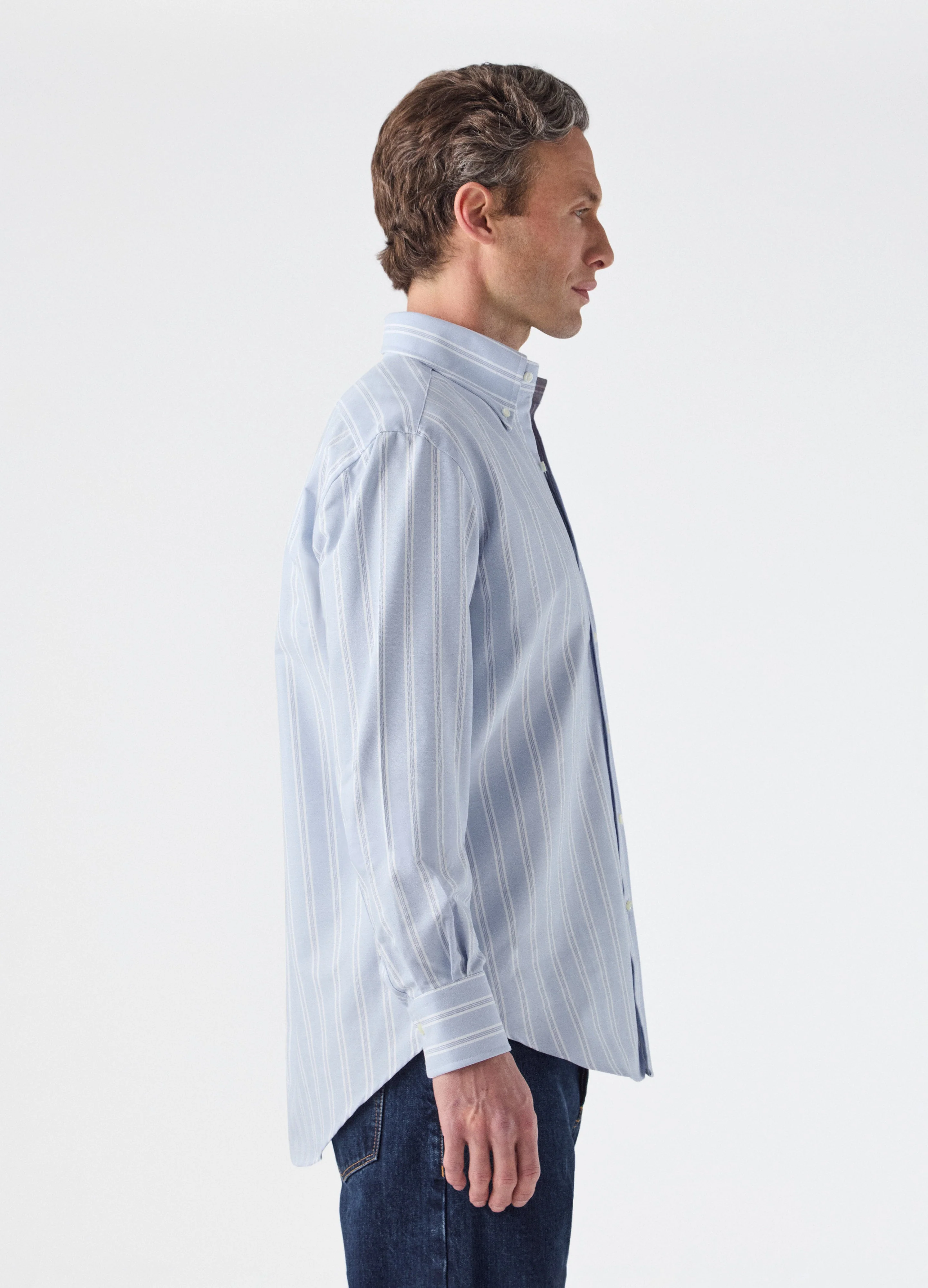 Ferdinand Oxford Button Down Shirt - Blue/White - Image 5