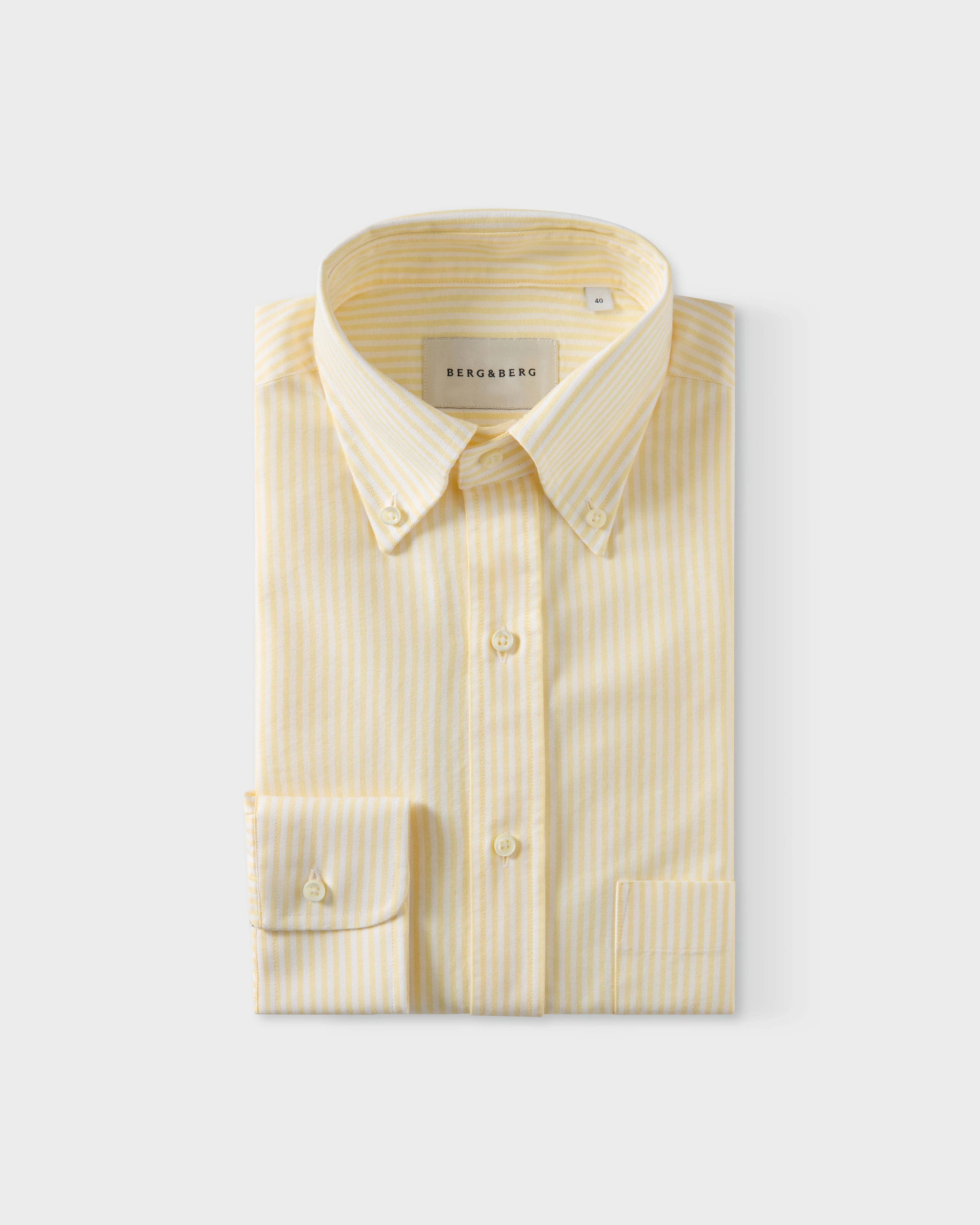 Ferdinand Oxford Button Down Shirt - White/Lemon - Image 5