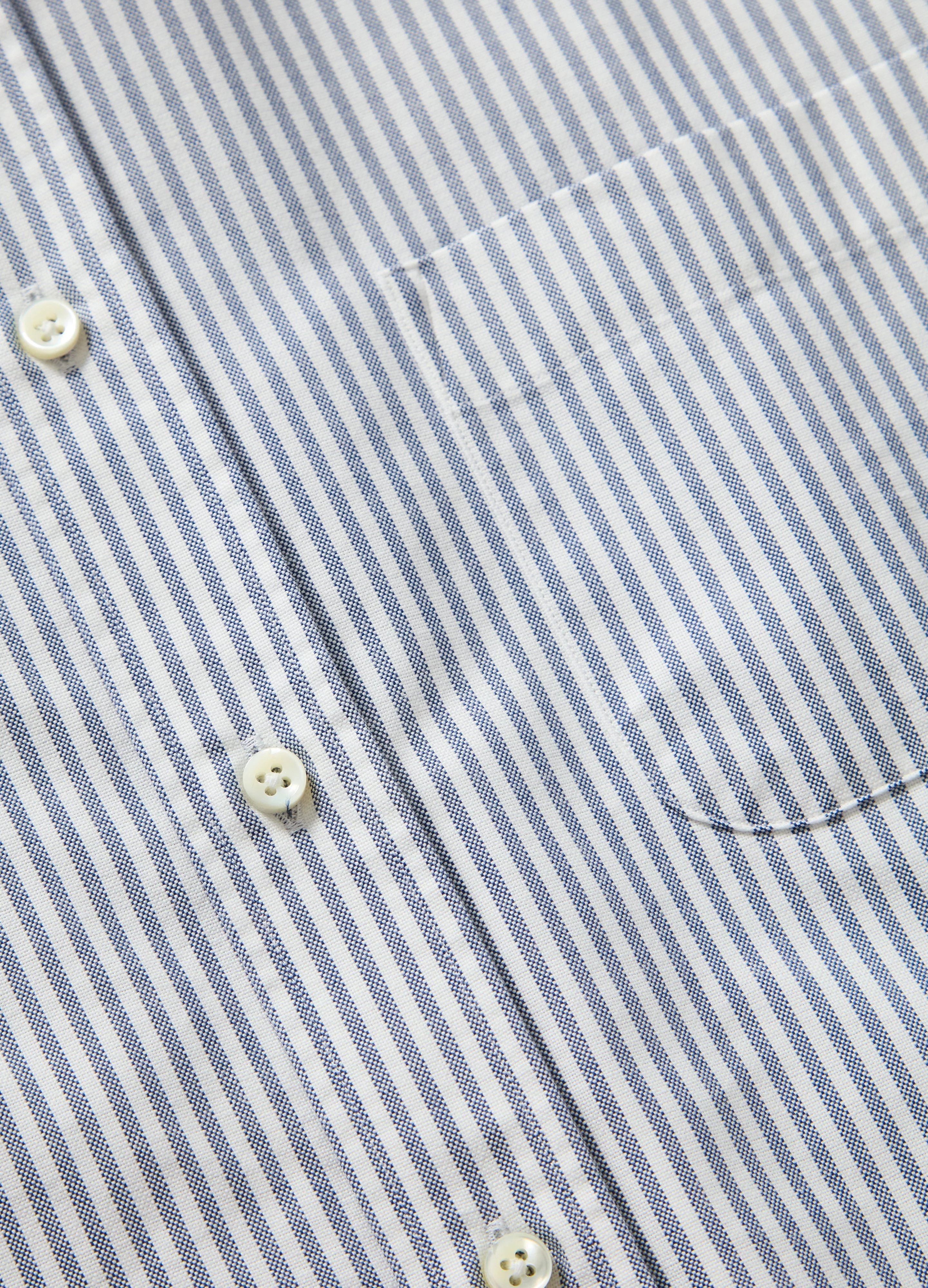Ferdinand Oxford Button Down Shirt - White/Navy - Image 6