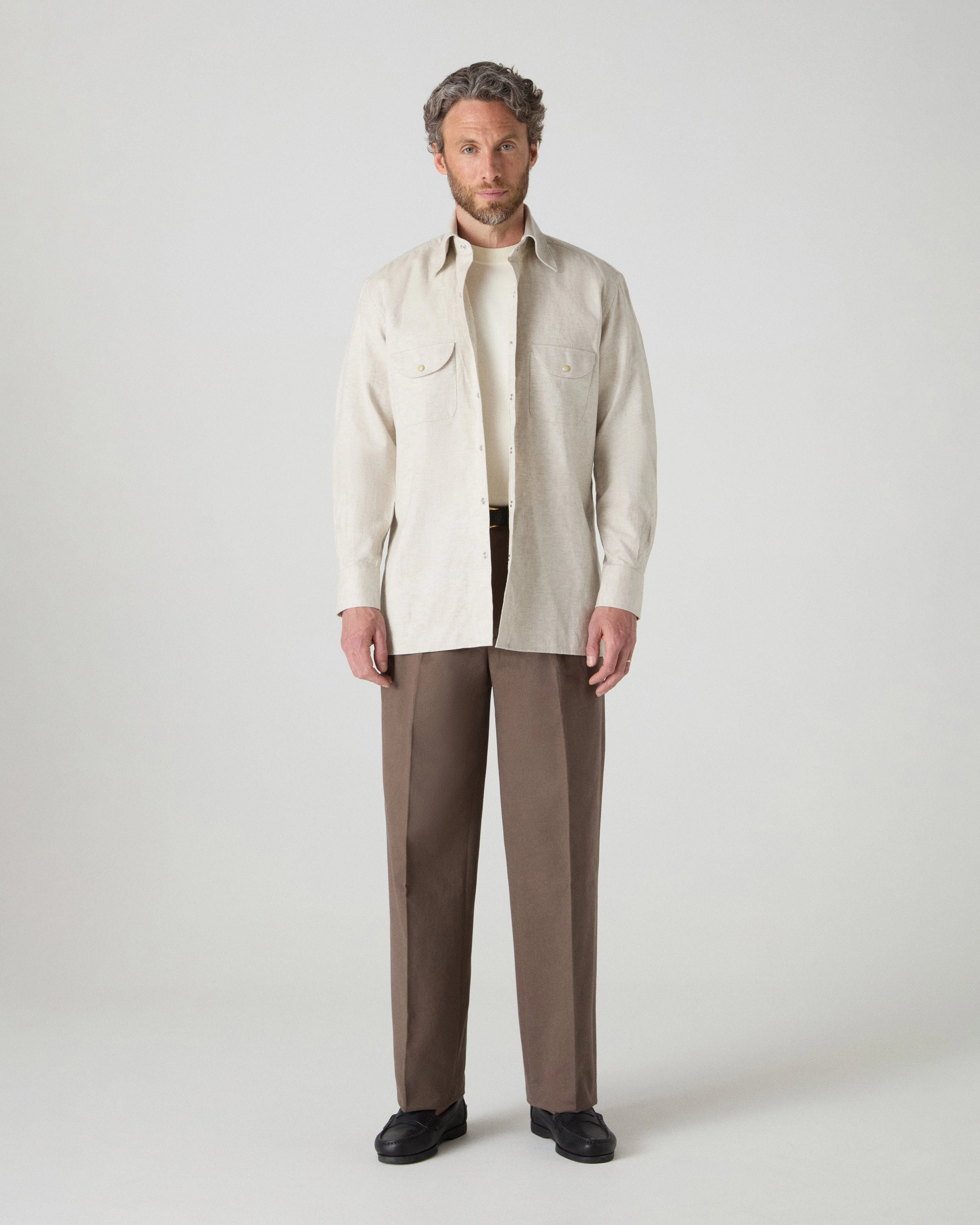 Fernando Western Shirt - Sand - Image 4
