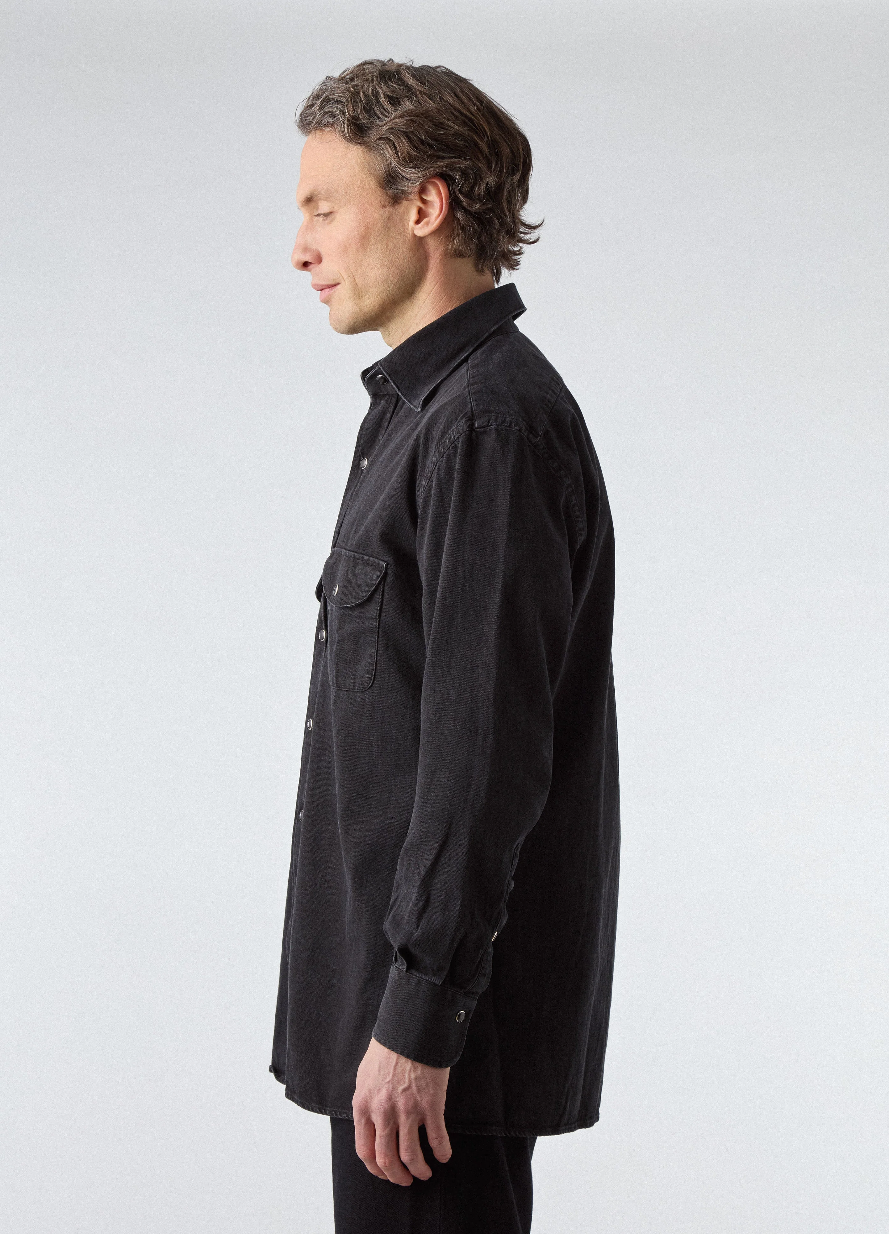 Fernando Western Shirt - Washed Black - Image 3