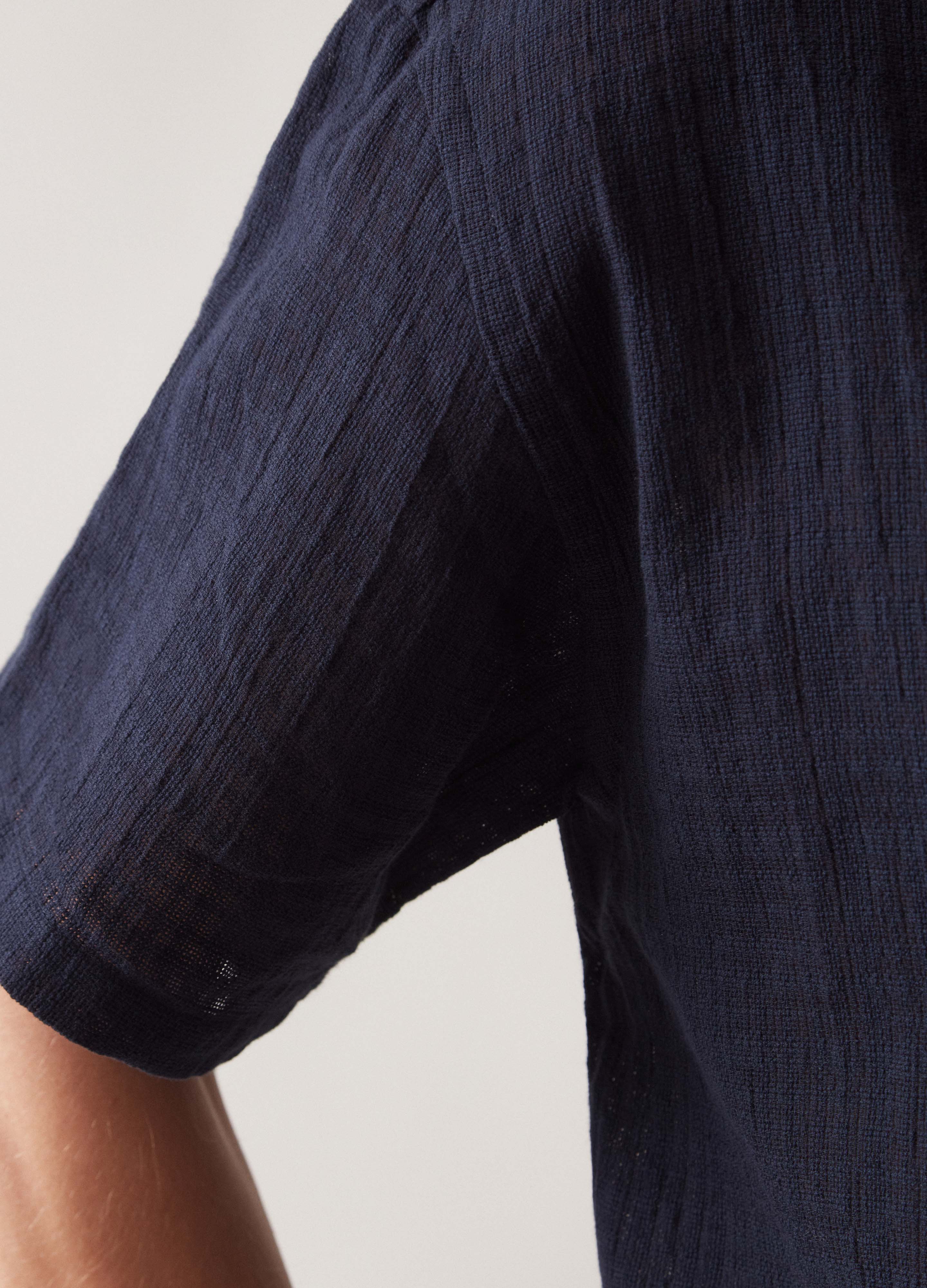 Folke Short Sleeved Shirt - Navy - Image 3