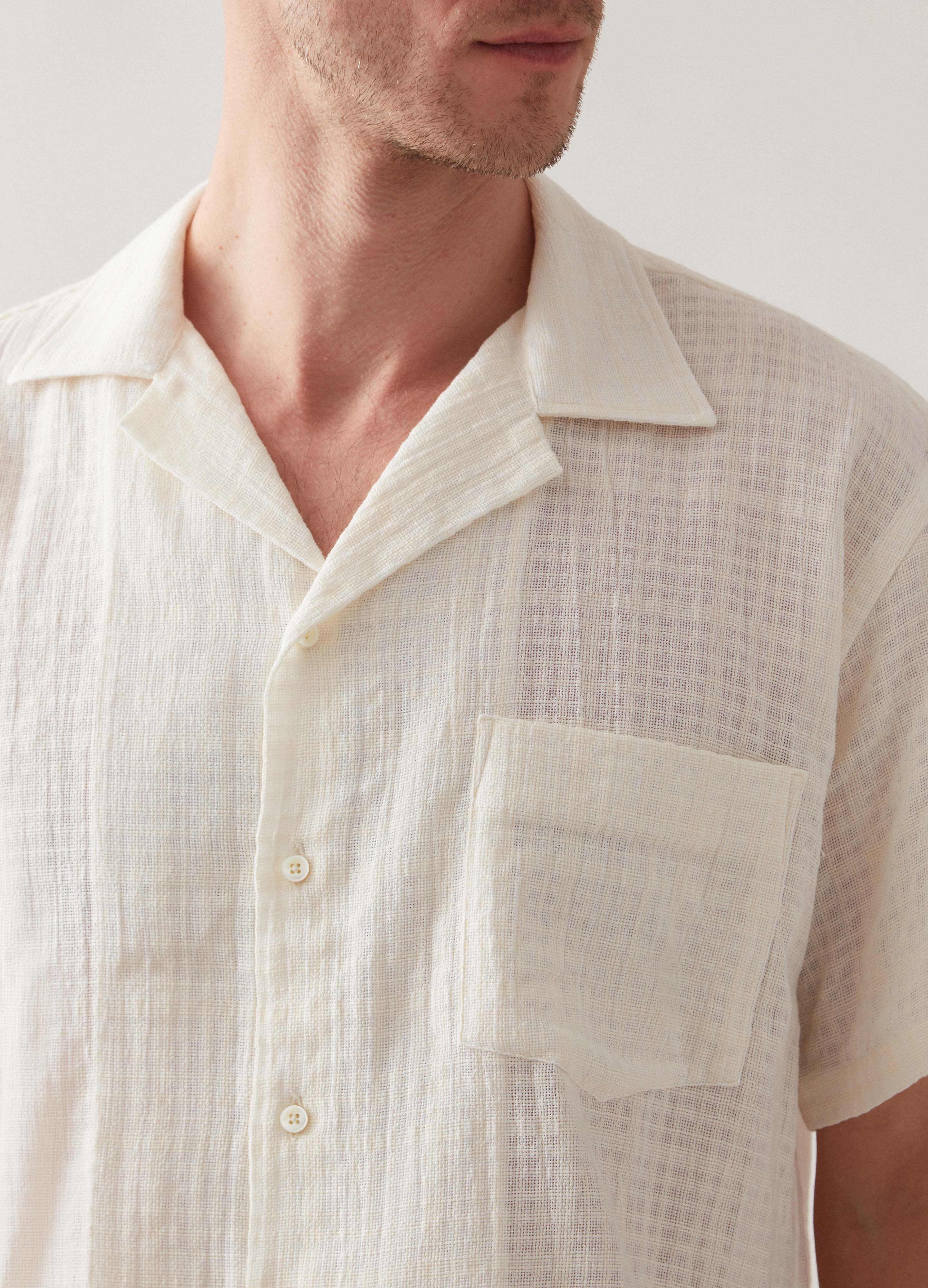 Folke Short Sleeved Shirt - White - Image 2