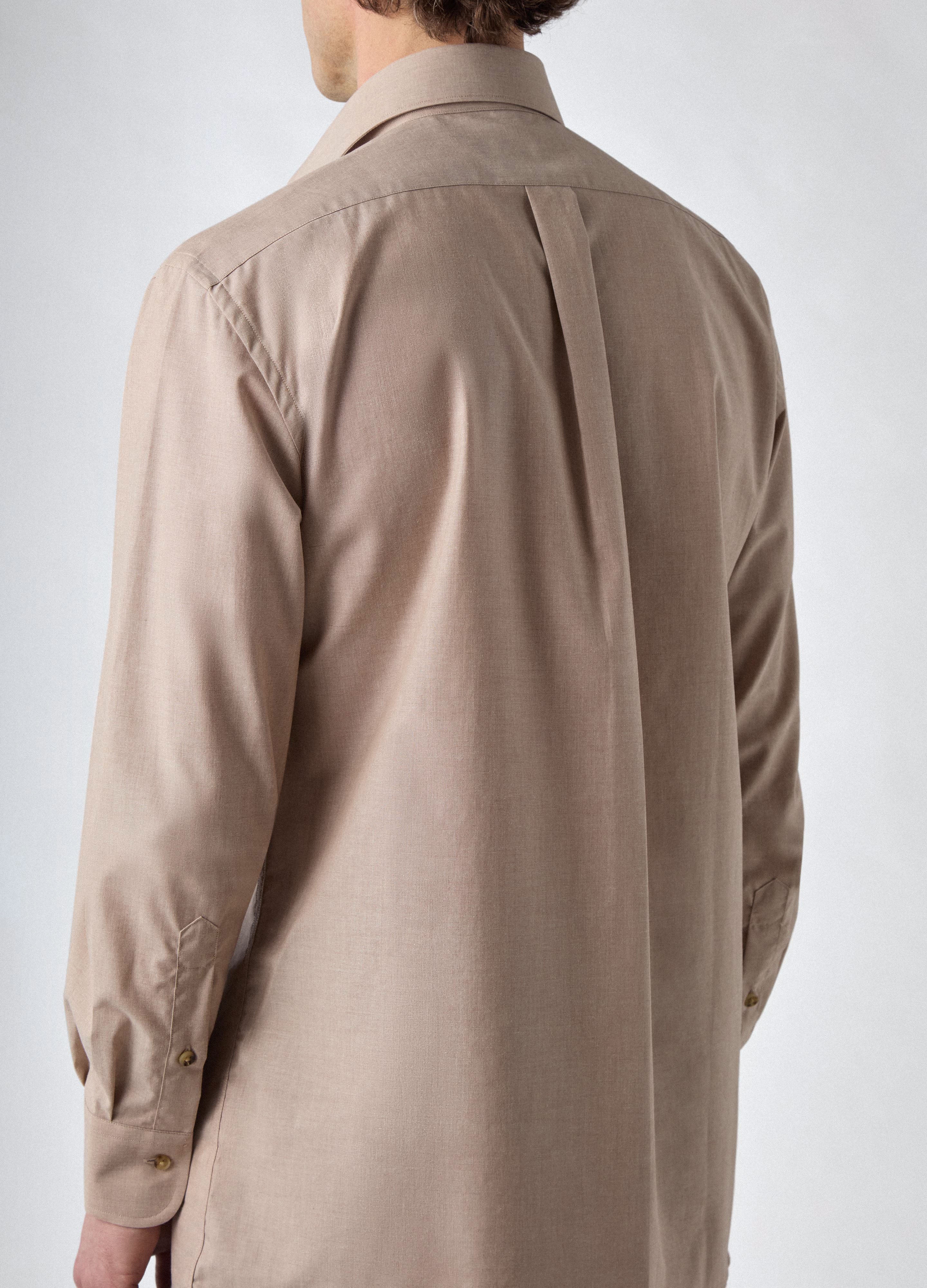 Francois Cotton/Lama Shirt - Beige - Image 4