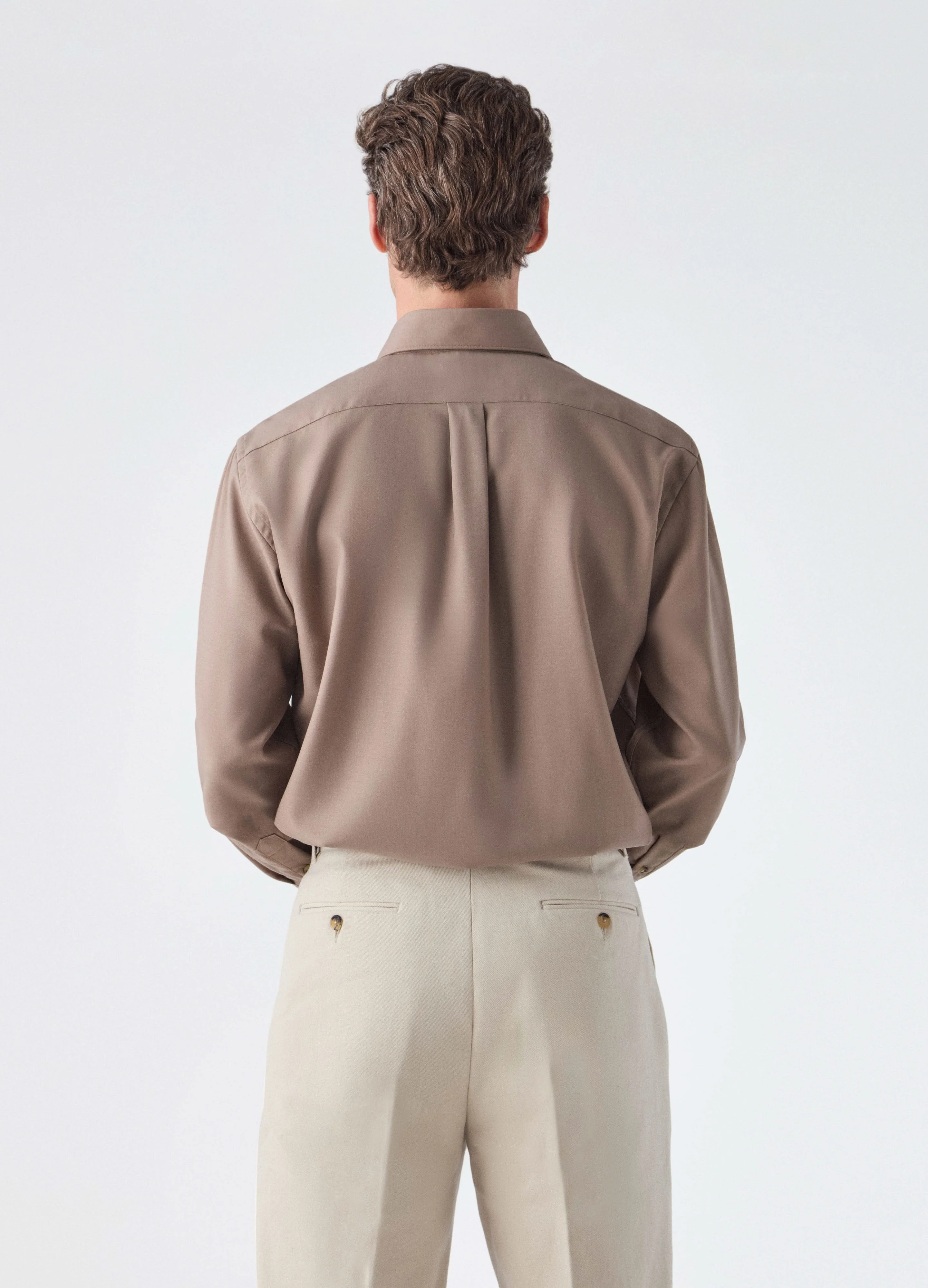 Francois Wool Shirt - Sand - Image 4