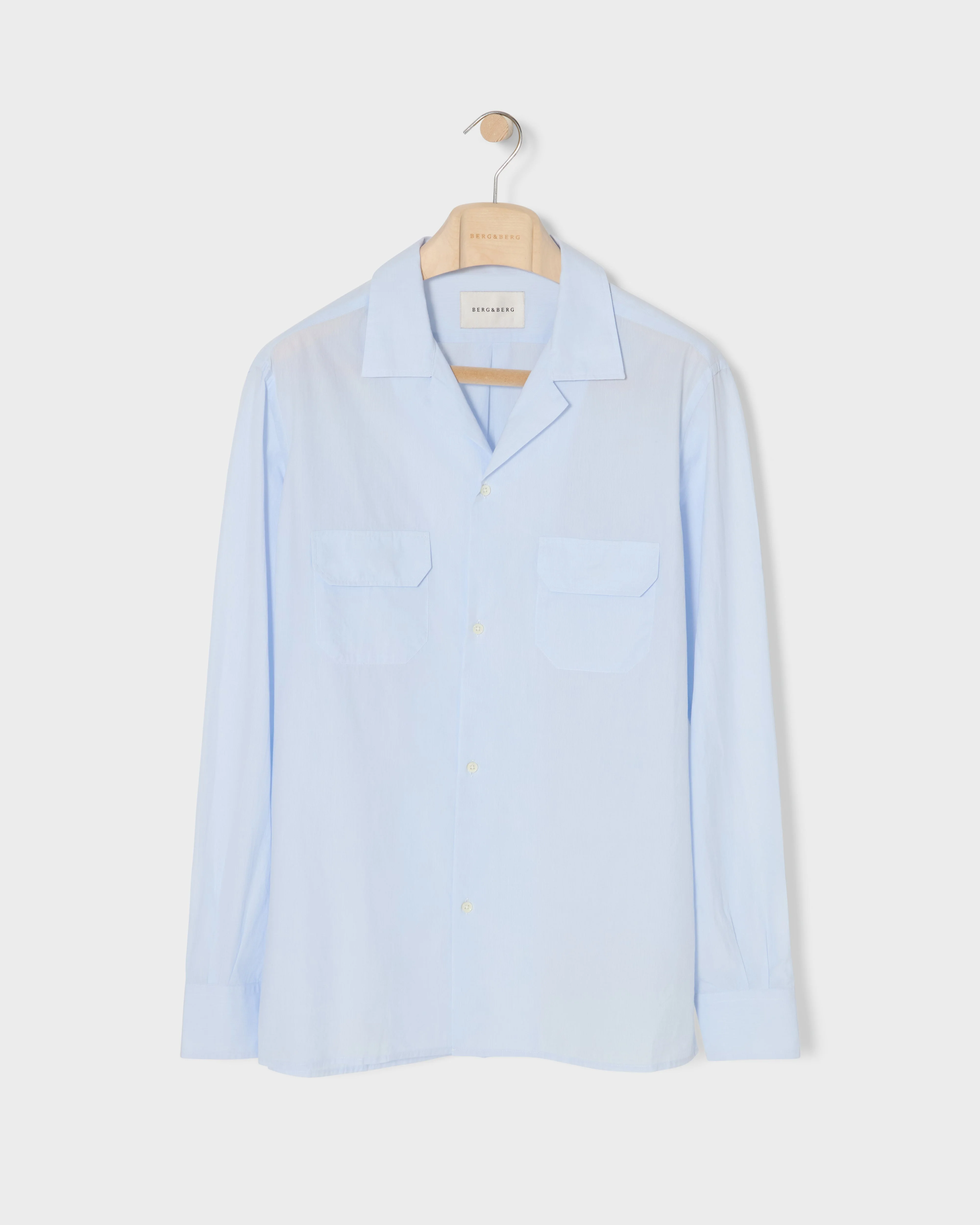 Fred Camp Collar Shirt - Light Blue - Image 5