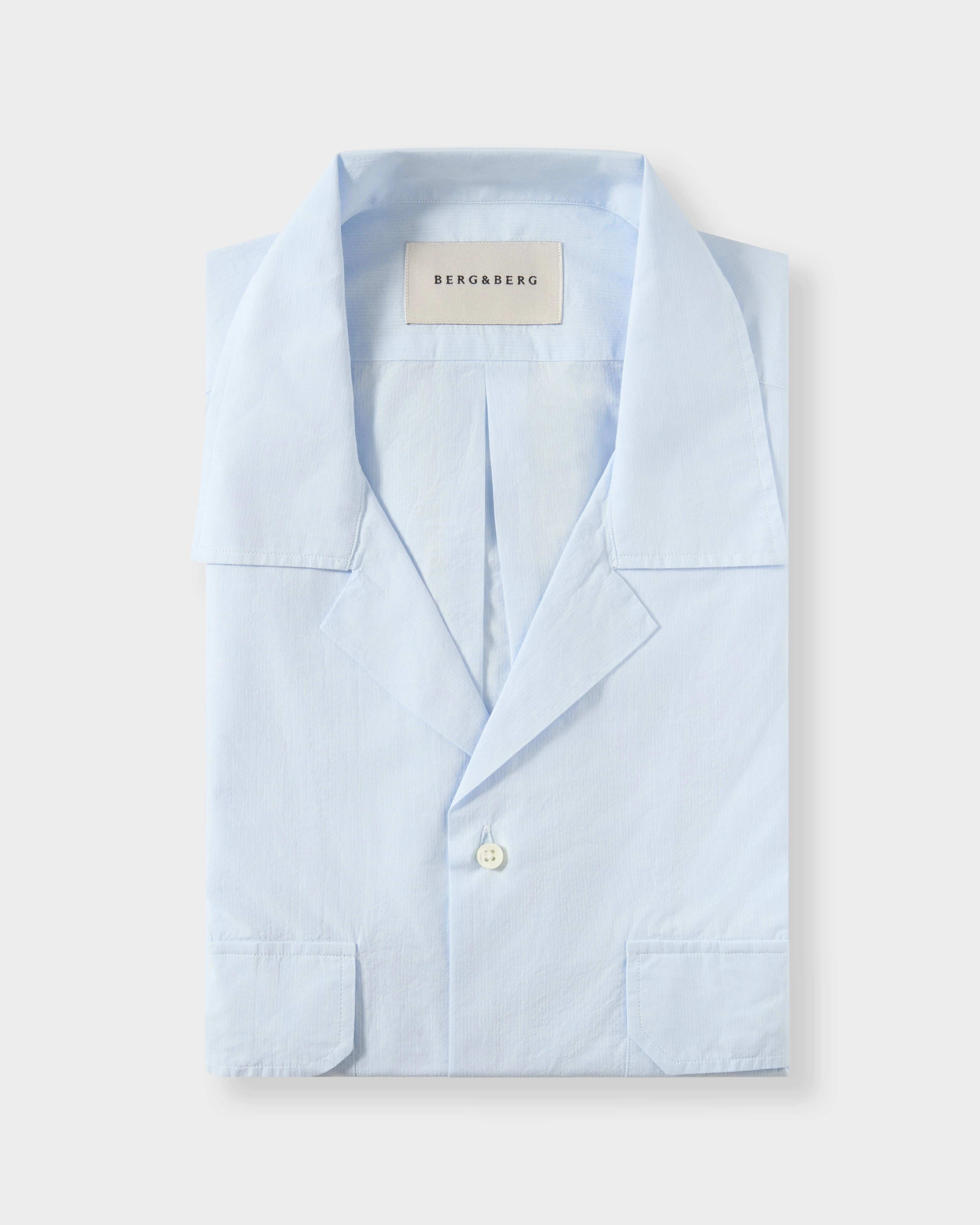 Fred Camp Collar Shirt - Light Blue - Image 7