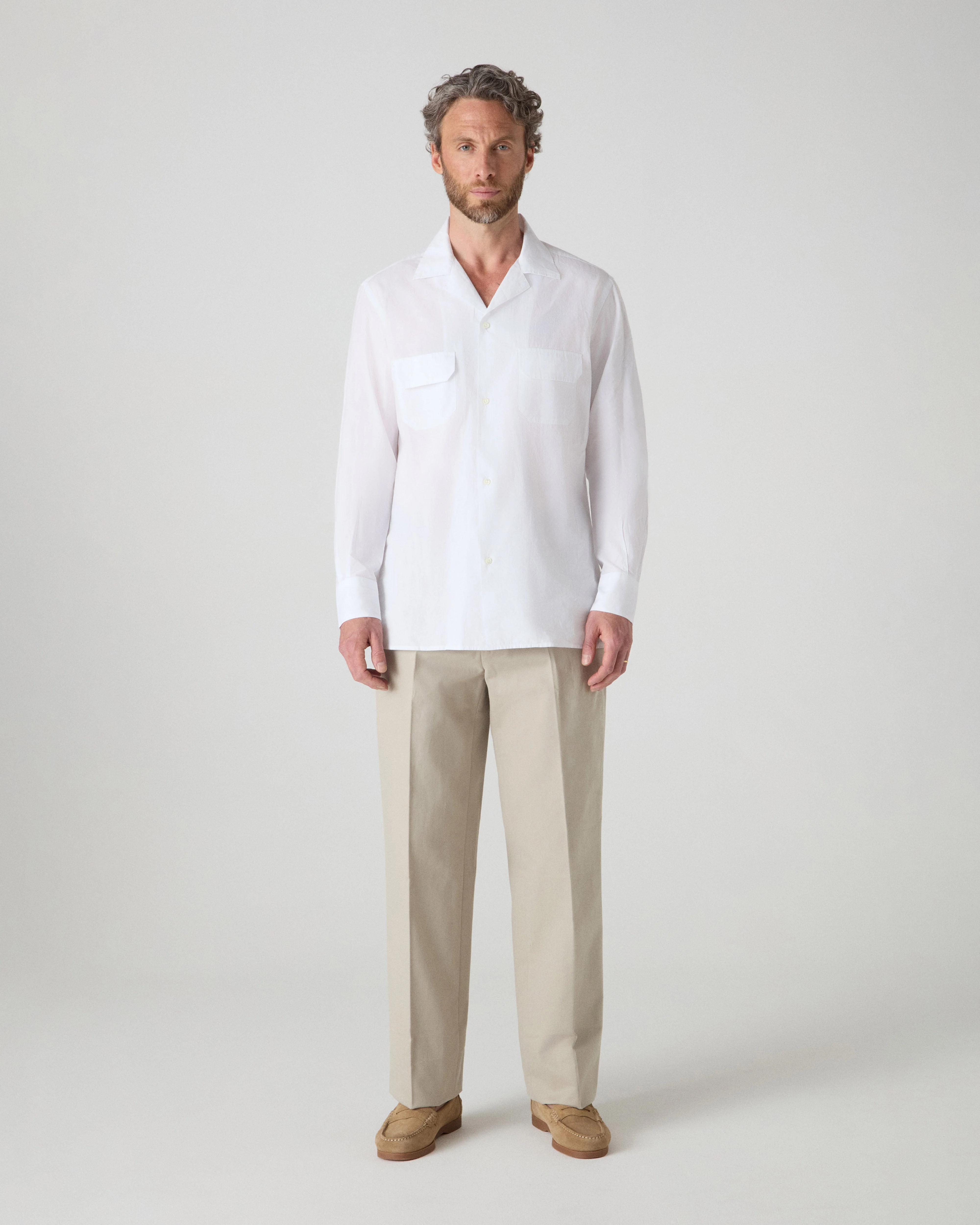 Fred Camp Collar Shirt - White - Image 3