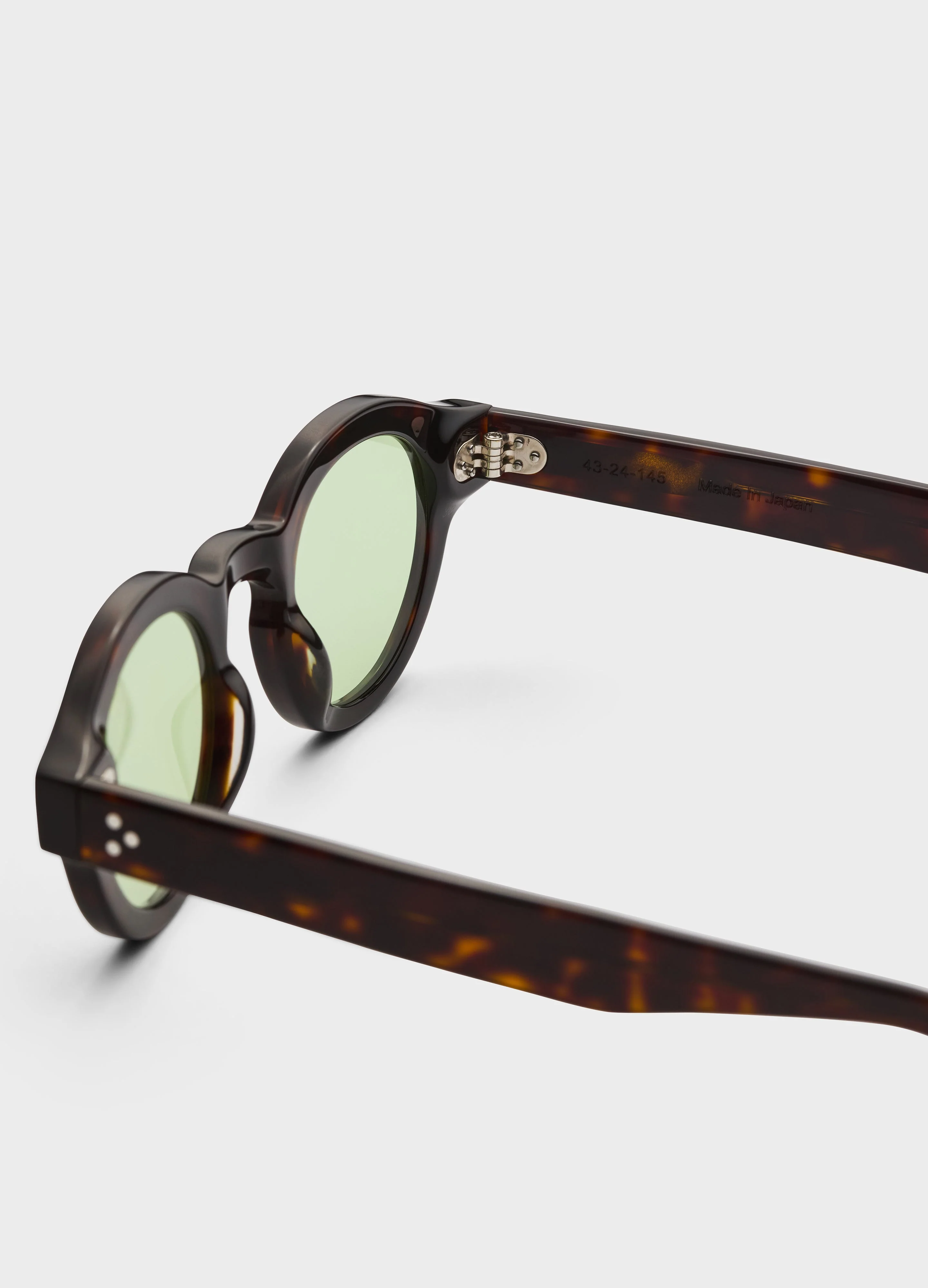 George Sunglasses - Dark Brown Tortoise/Green Lenses - Image 6