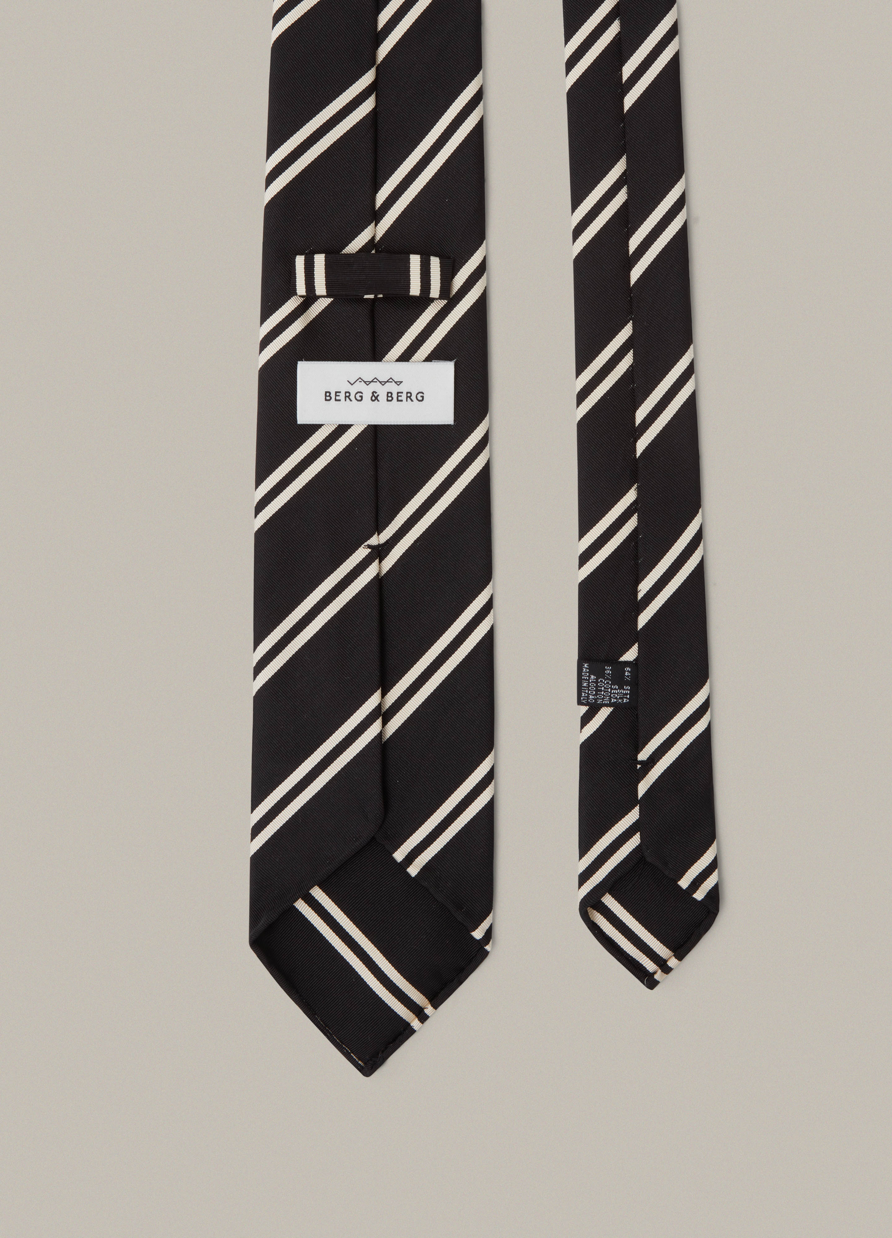 Mogador Stripe Tie - Black - Image 2