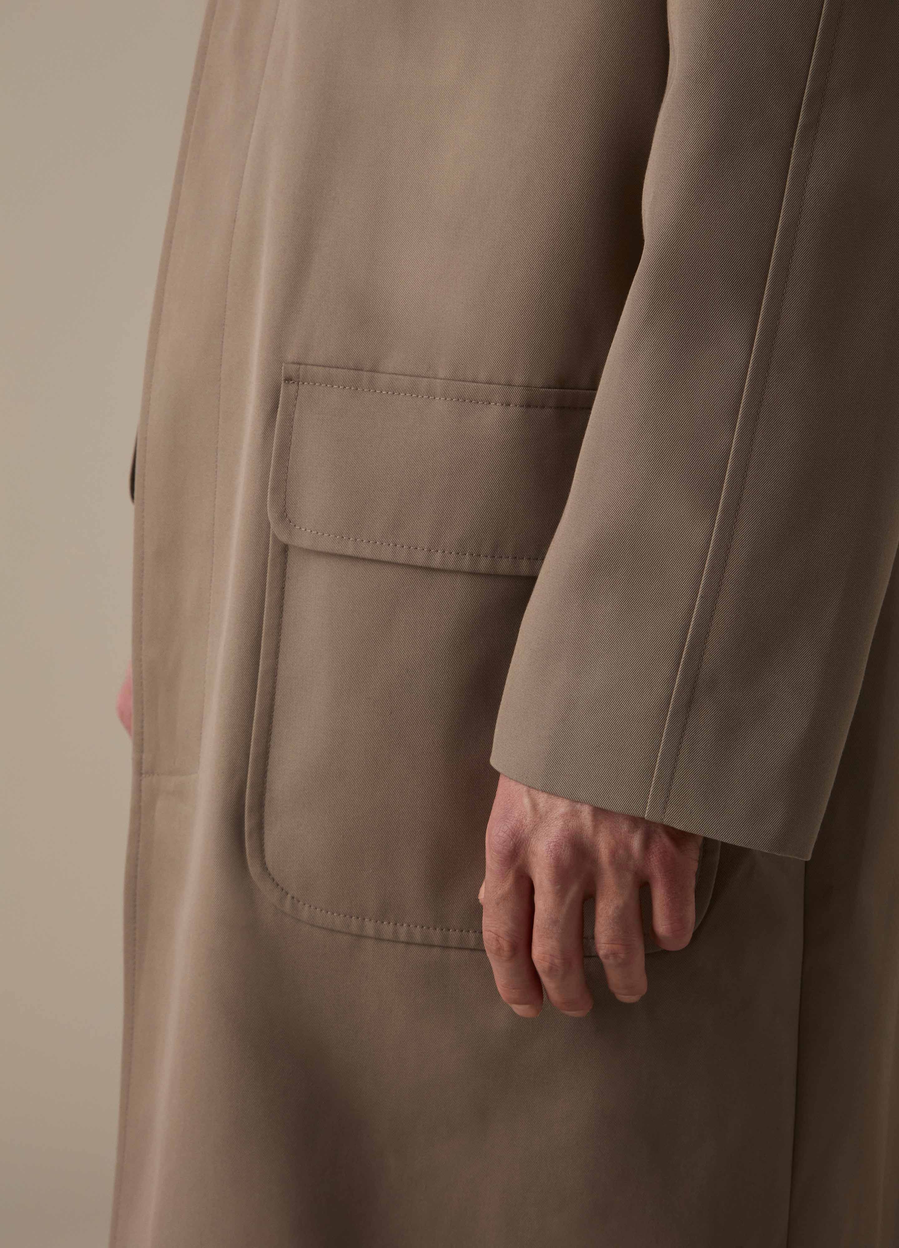Nelson Raglan Coat - Taupe - Image 4