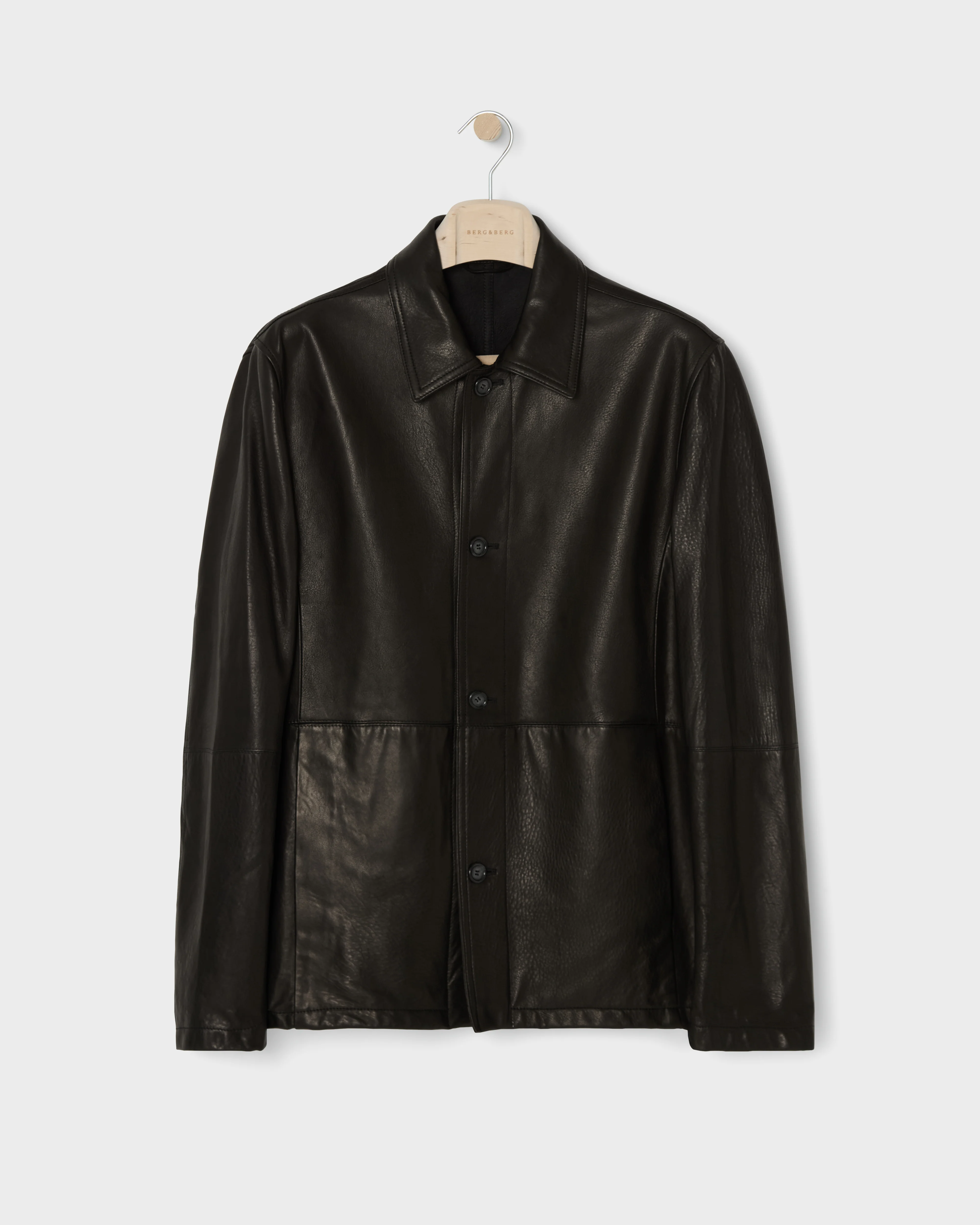 Noel Tumbled Leather Jacket - Black - Image 7