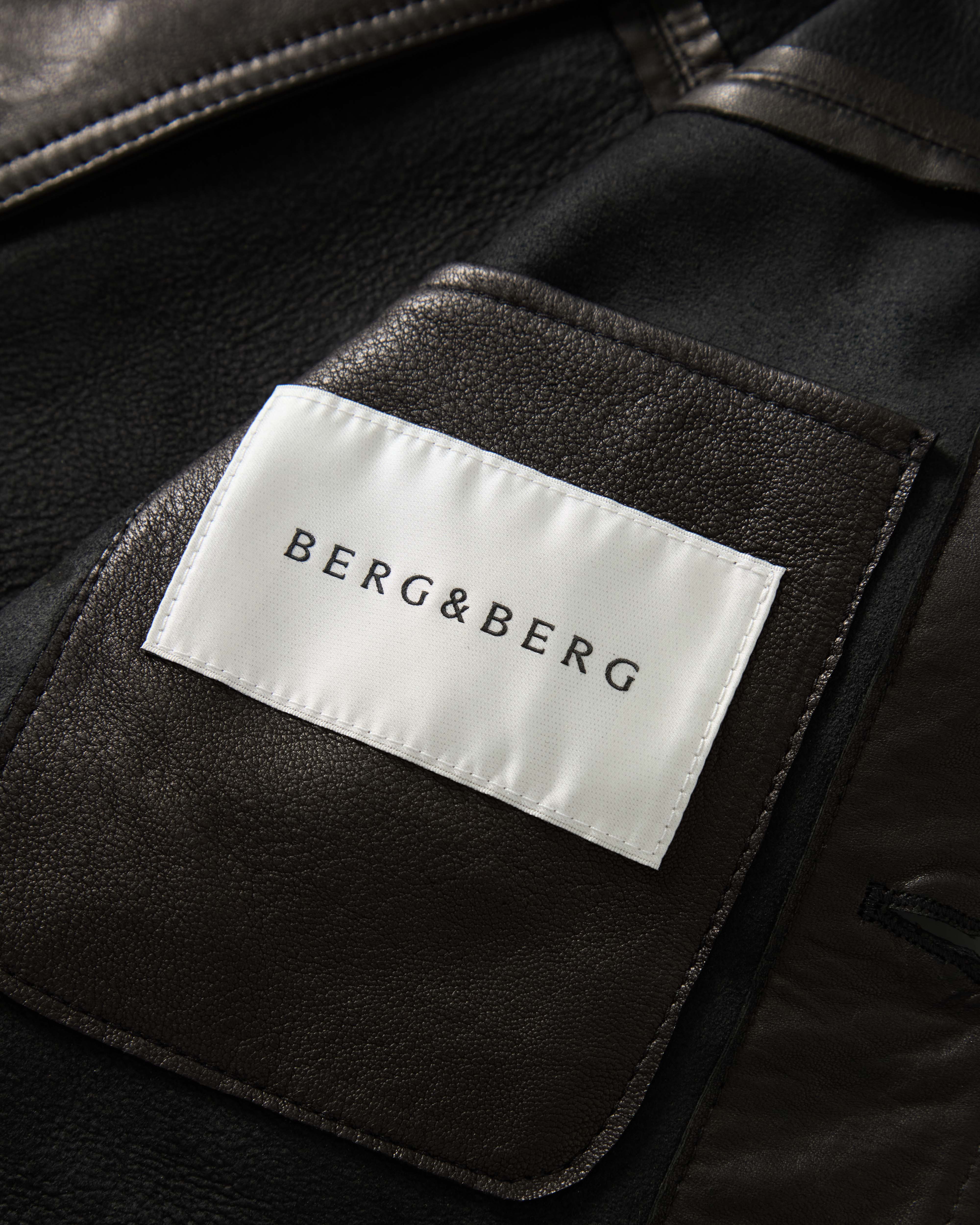 Noel Tumbled Leather Jacket - Black - Image 8