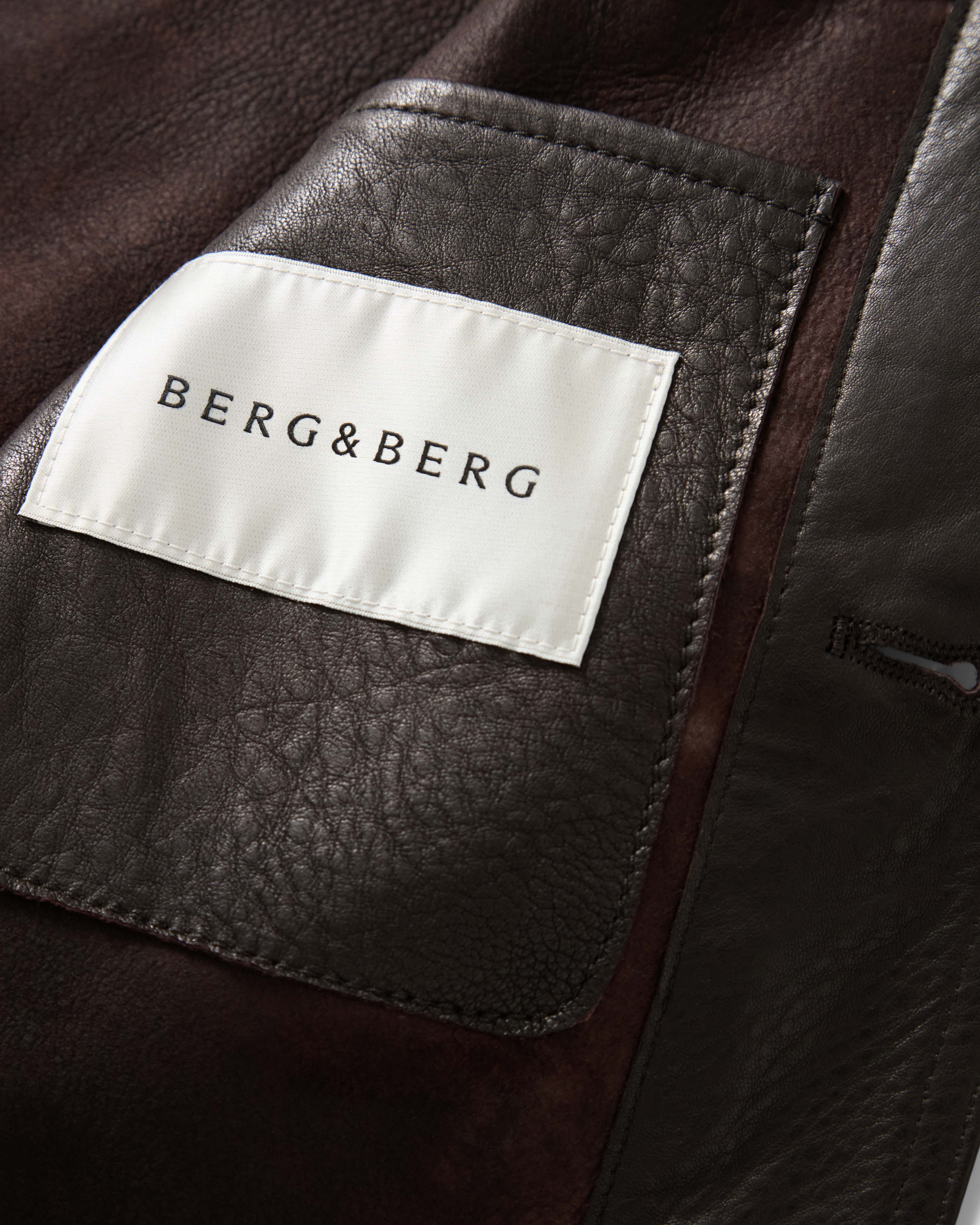 Noel Tumbled Leather Jacket - Dark Brown - Image 7