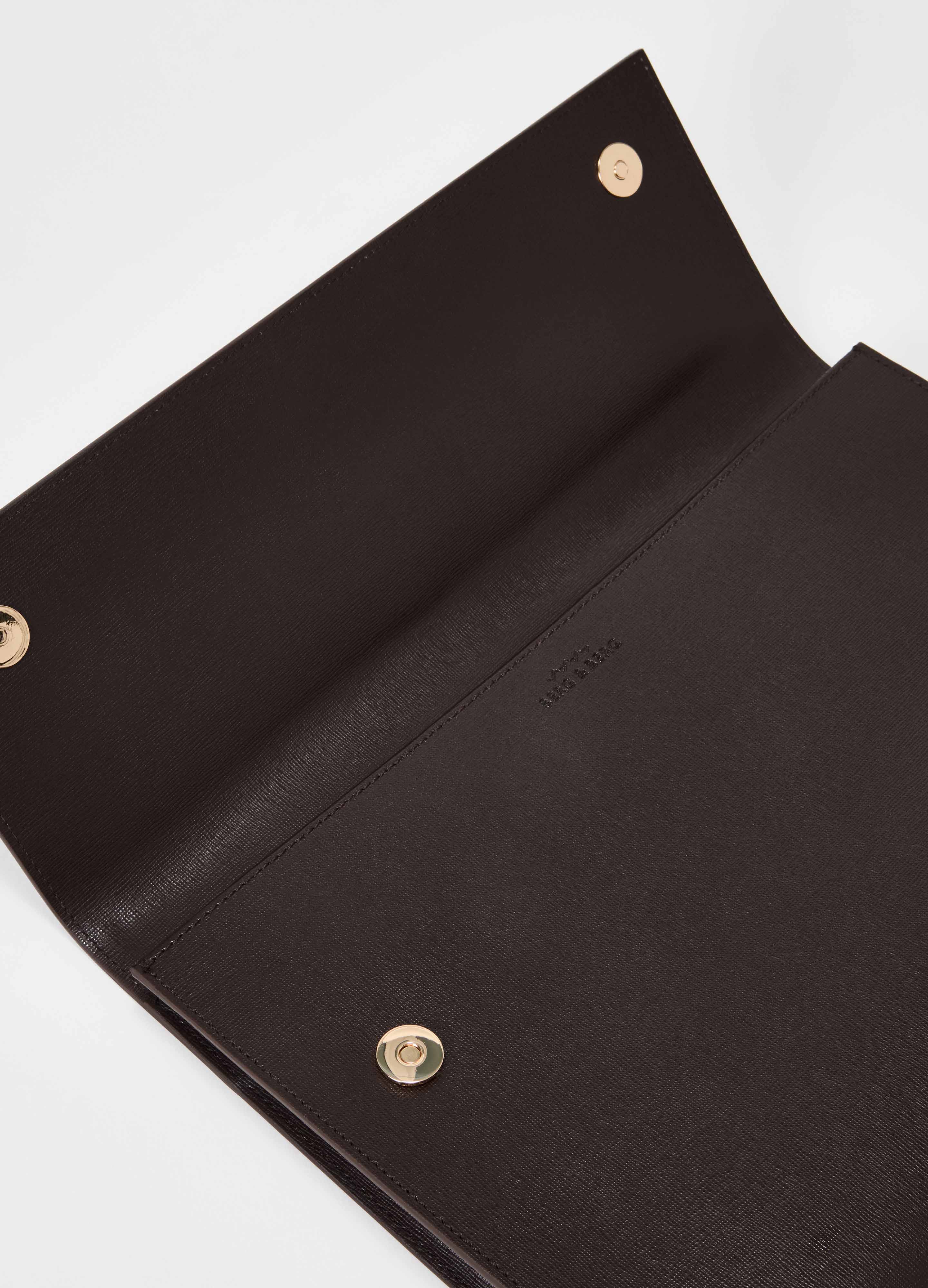 Saffiano Leather Laptop Portfolio - Dark Brown - Image 4