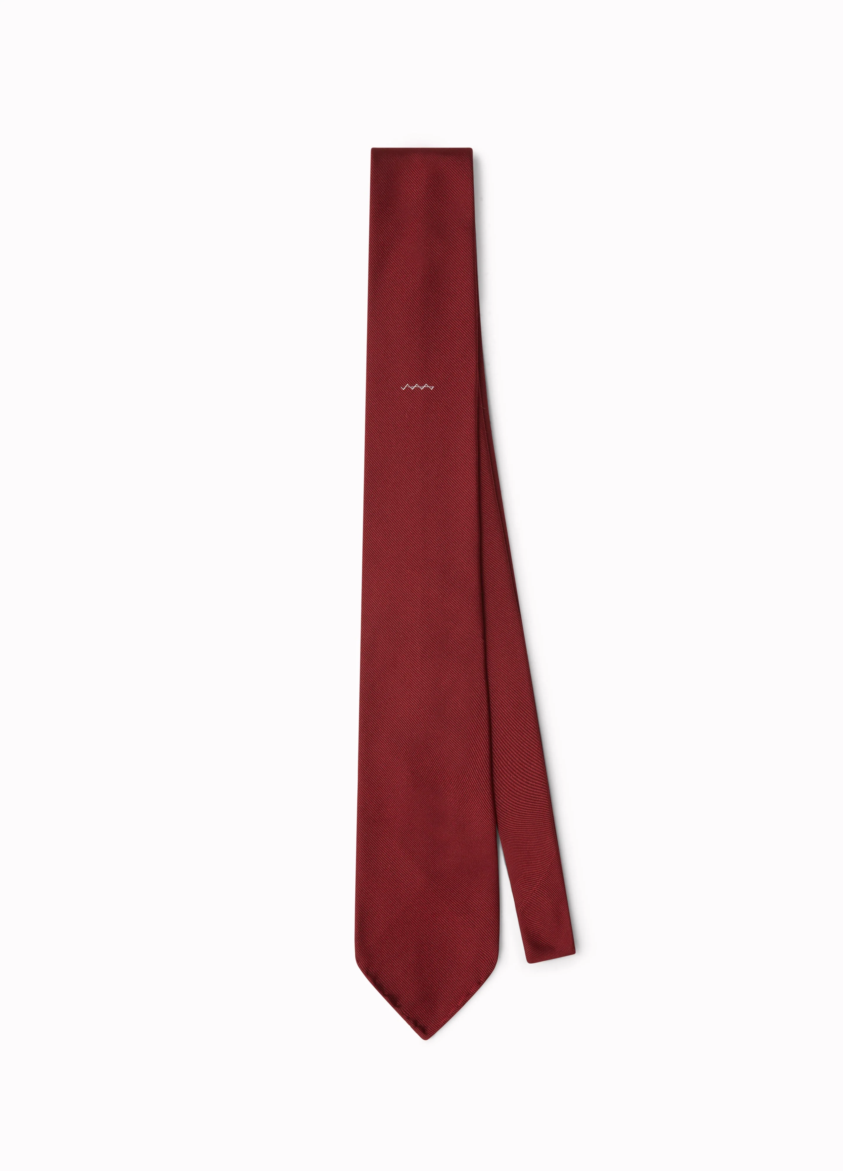 Silk Logo Tie - Burgundy