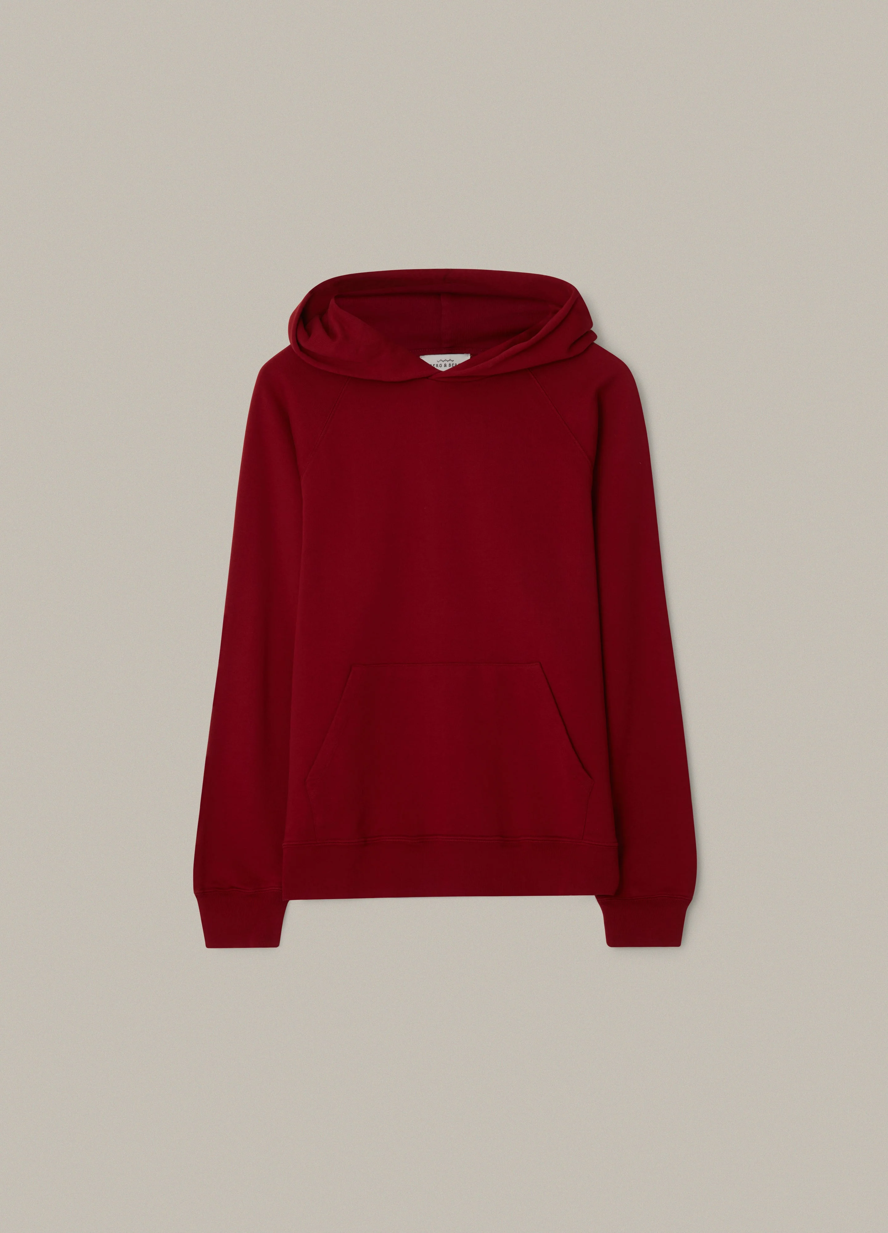 Torbjörn Raglan Hoodie - Deep Red - Image 3